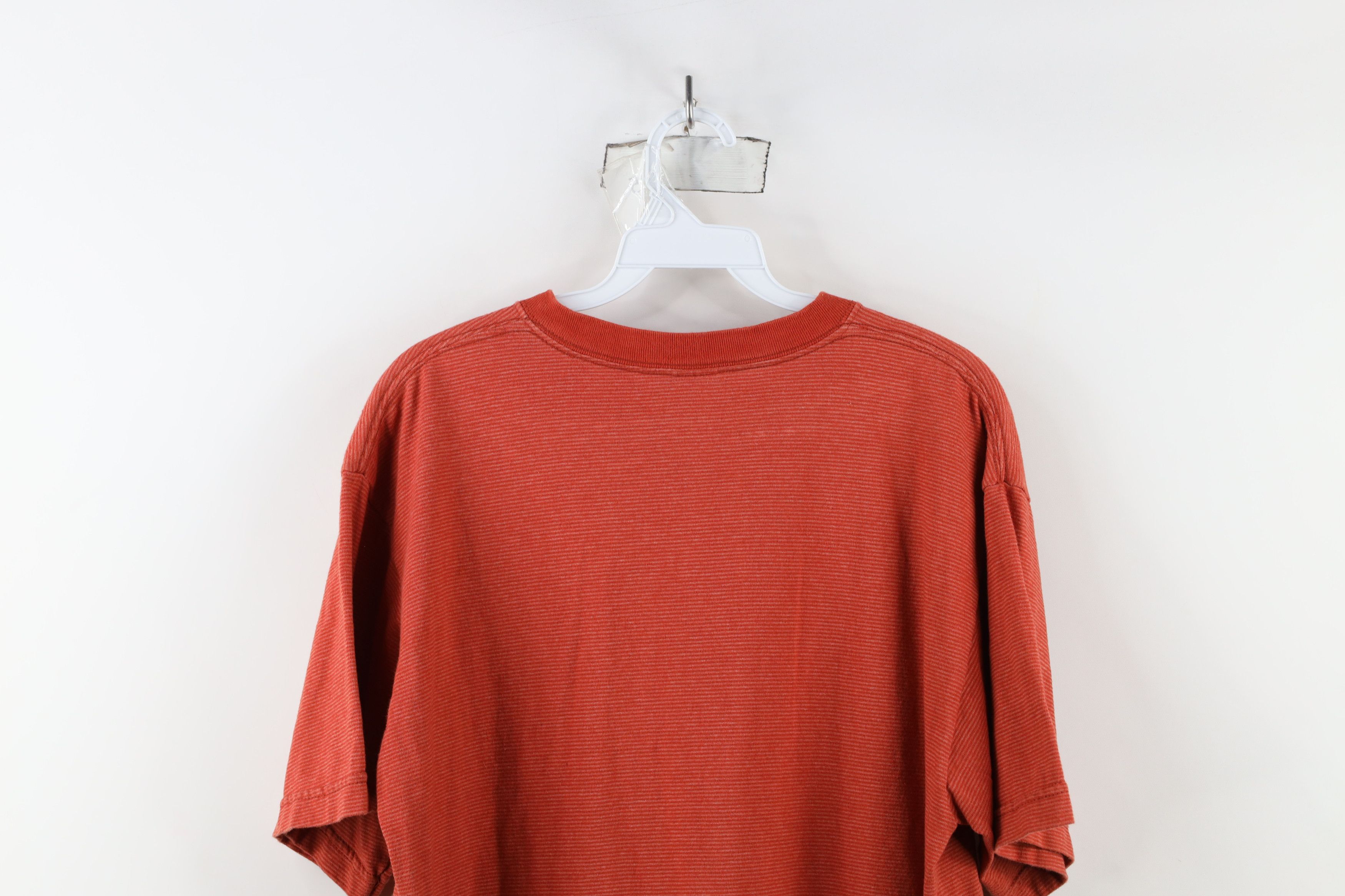 Vintage Vintage 90s Streetwear Striped Short Sleeve T-Shirt Orange Size US M / EU 48-50 / 2 - 9 Thumbnail