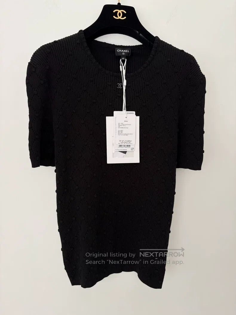 Chanel Chanel Knitted short sleeves Size S / US 4 / IT 40 - 1 Thumbnail