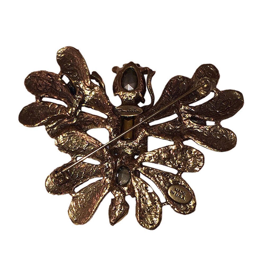 Oscar De La Renta Oscar Renta Cut Out Lace Metal Butterfly Statement Brooch Size ONE SIZE - 5 Thumbnail