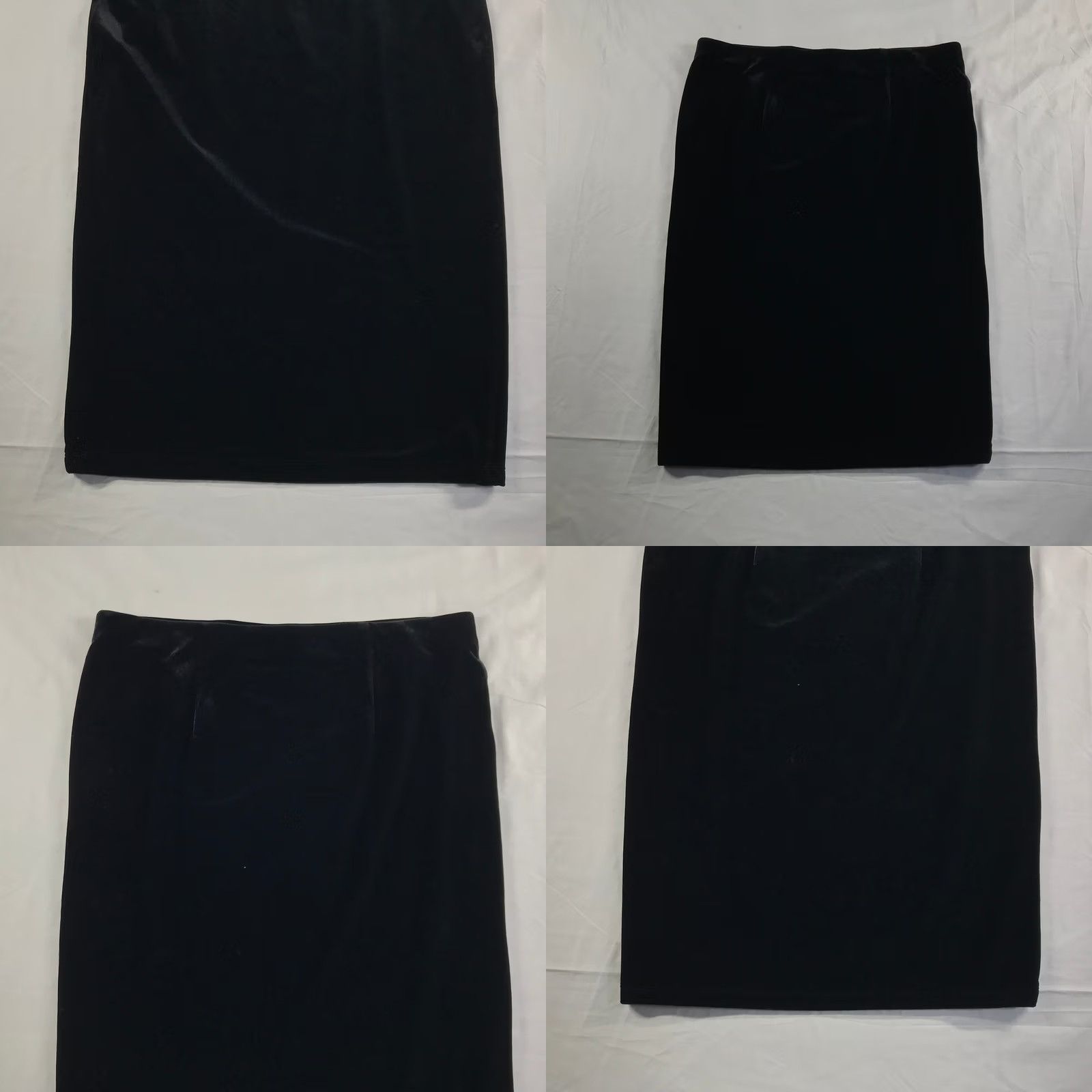 Loft LOFT Skirt Velvet Pencil Midi Black Size L Elastic Waist NEW 510996 Size 36" / US 14 / IT 50 - 8 Thumbnail