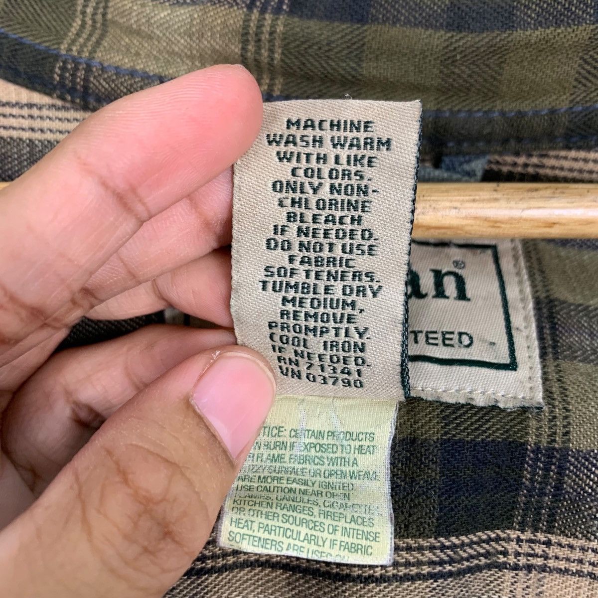 L.L. Bean L.L.BEAN Tartan Lined Work Shirt #1075-C49 Size US XXL / EU 58 / 5 - 13 Thumbnail