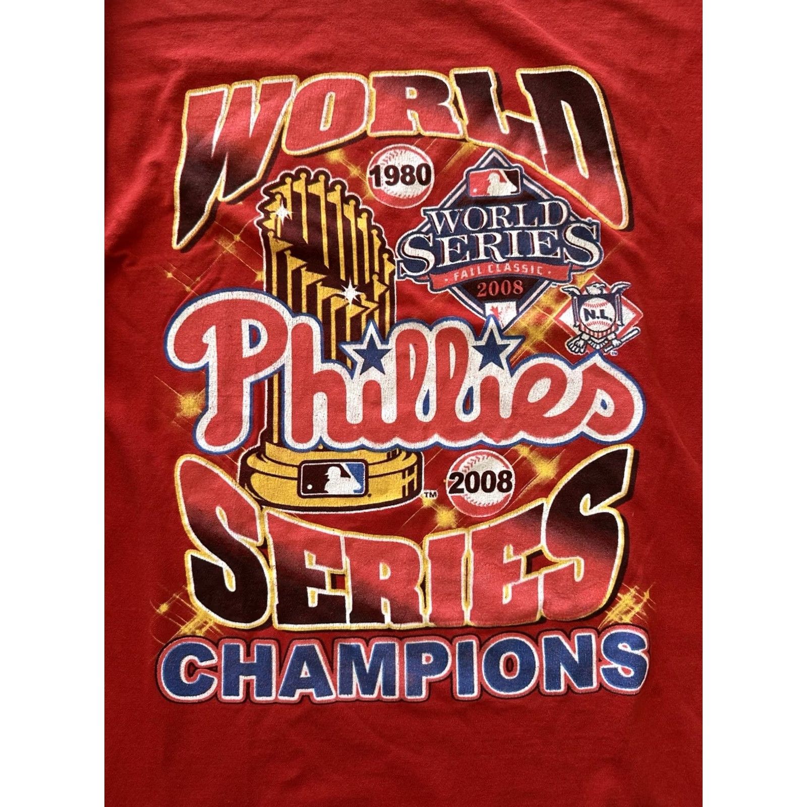 Vintage VINTAGE Philadelphia Phillies World Series Champions Long Sleeve T-Shirt L Men Red Size US L / EU 52-54 / 3 - 3 Thumbnail