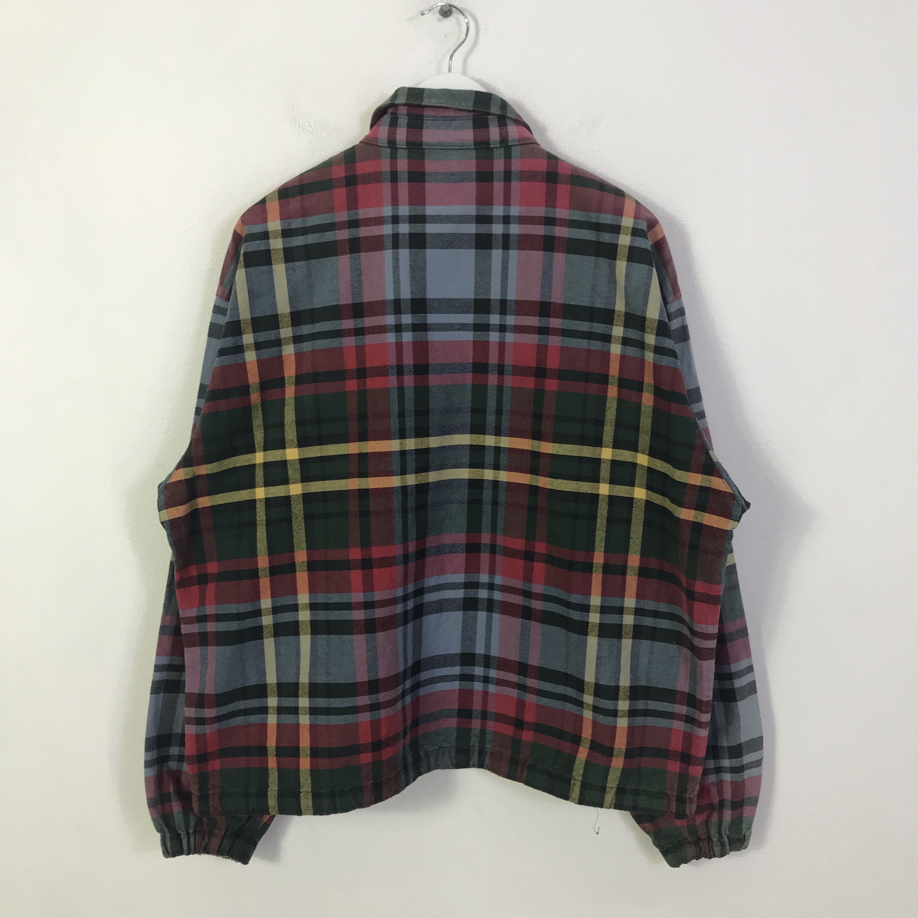 Polo Ralph Lauren Vtg Polo by Ralph Lauren tartan zip jacket K94B3 Size US L / EU 52-54 / 3 - 3 Thumbnail