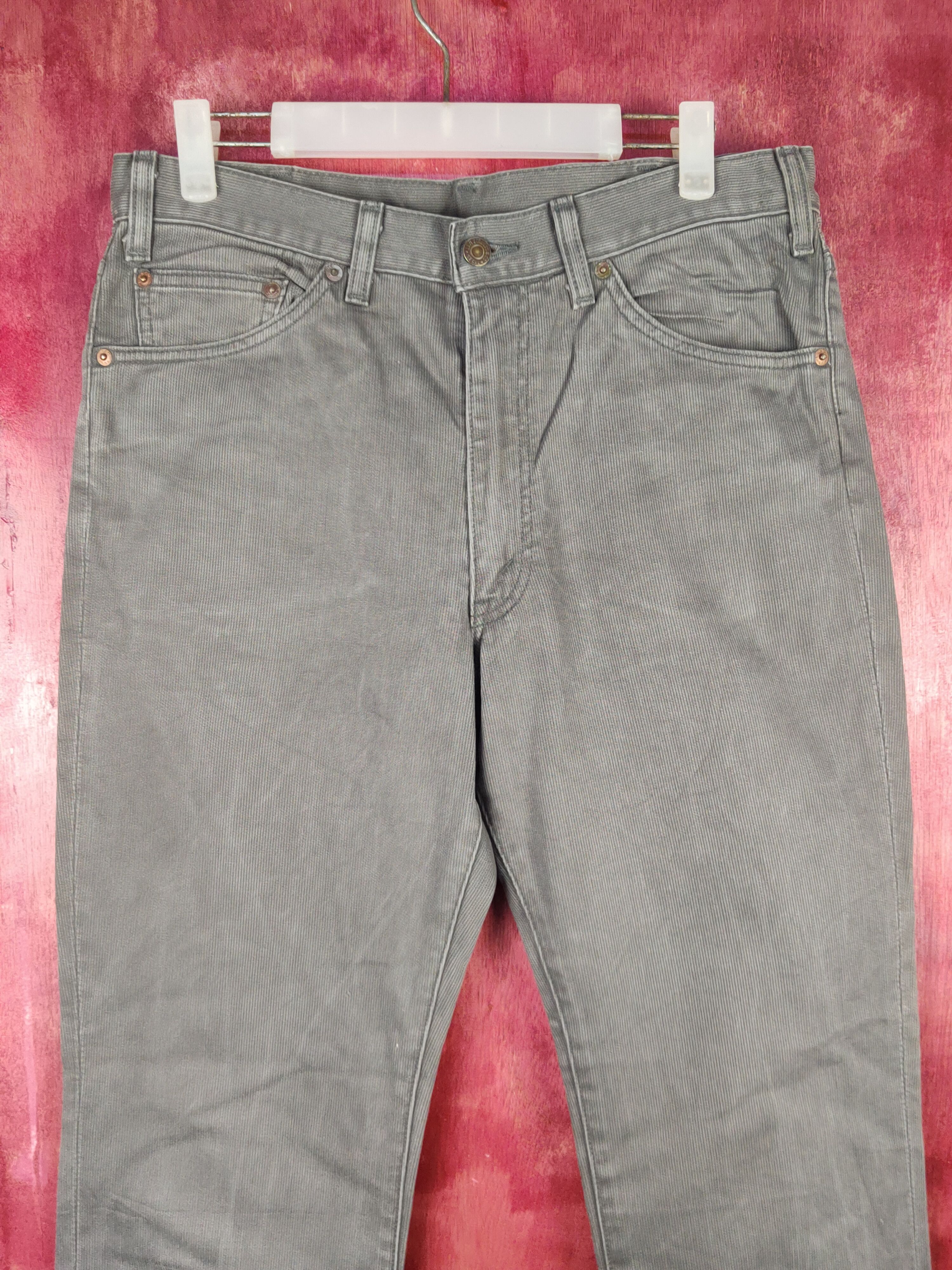 Levi's 911 Levi's Big E Dark Gray corduroy vintage Pants #S1872 Size US 33 - 2 Thumbnail