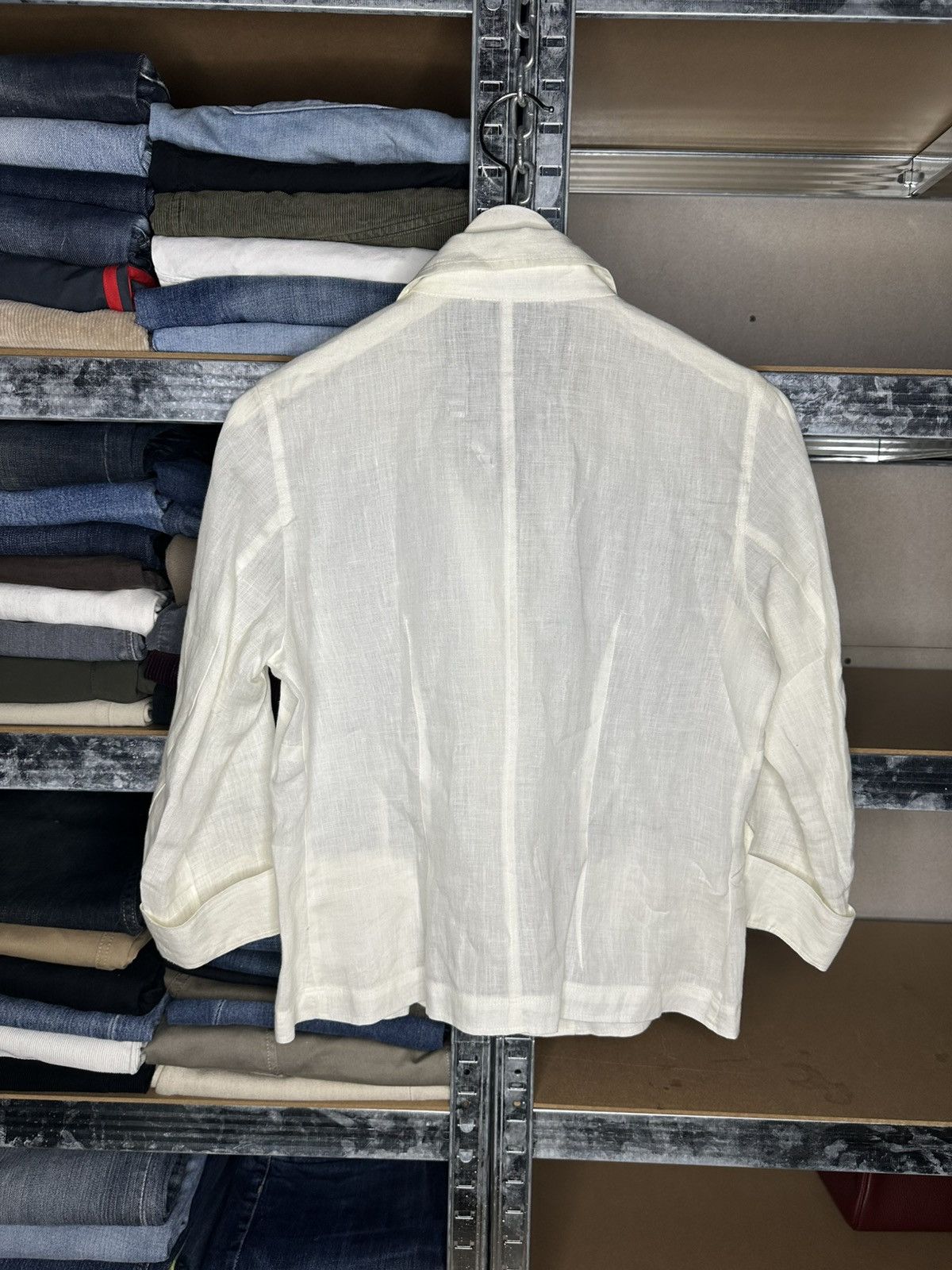 Gerard Darel GERARD DAREL White Linen Blazer Jacket Size S / US 4 / IT 40 - 5 Thumbnail