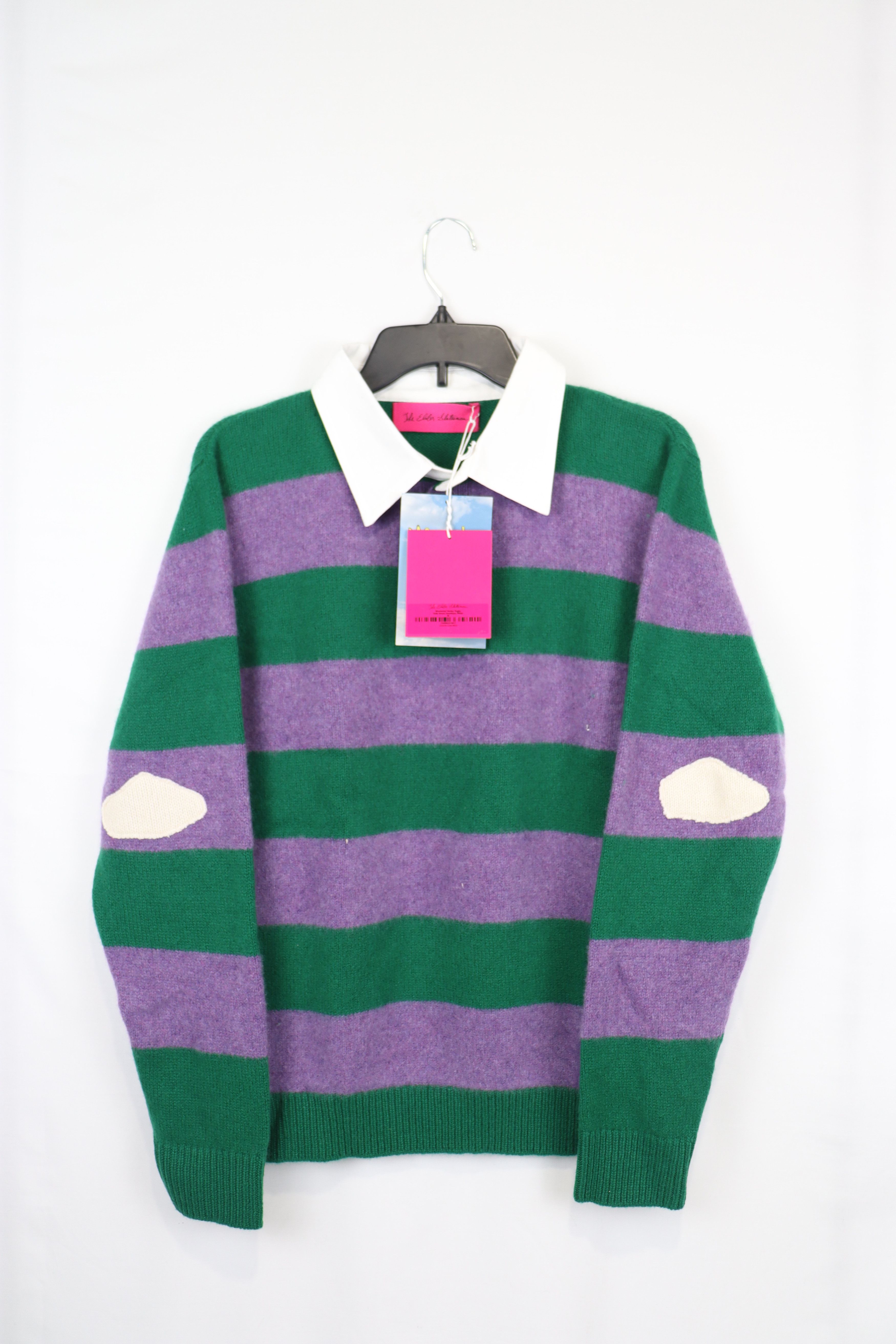 The Elder Statesman o1rshd11223 Mordechai Henley Rugby Kelly Green/Amethyst Size US M / EU 48-50 / 2 - 7 Thumbnail