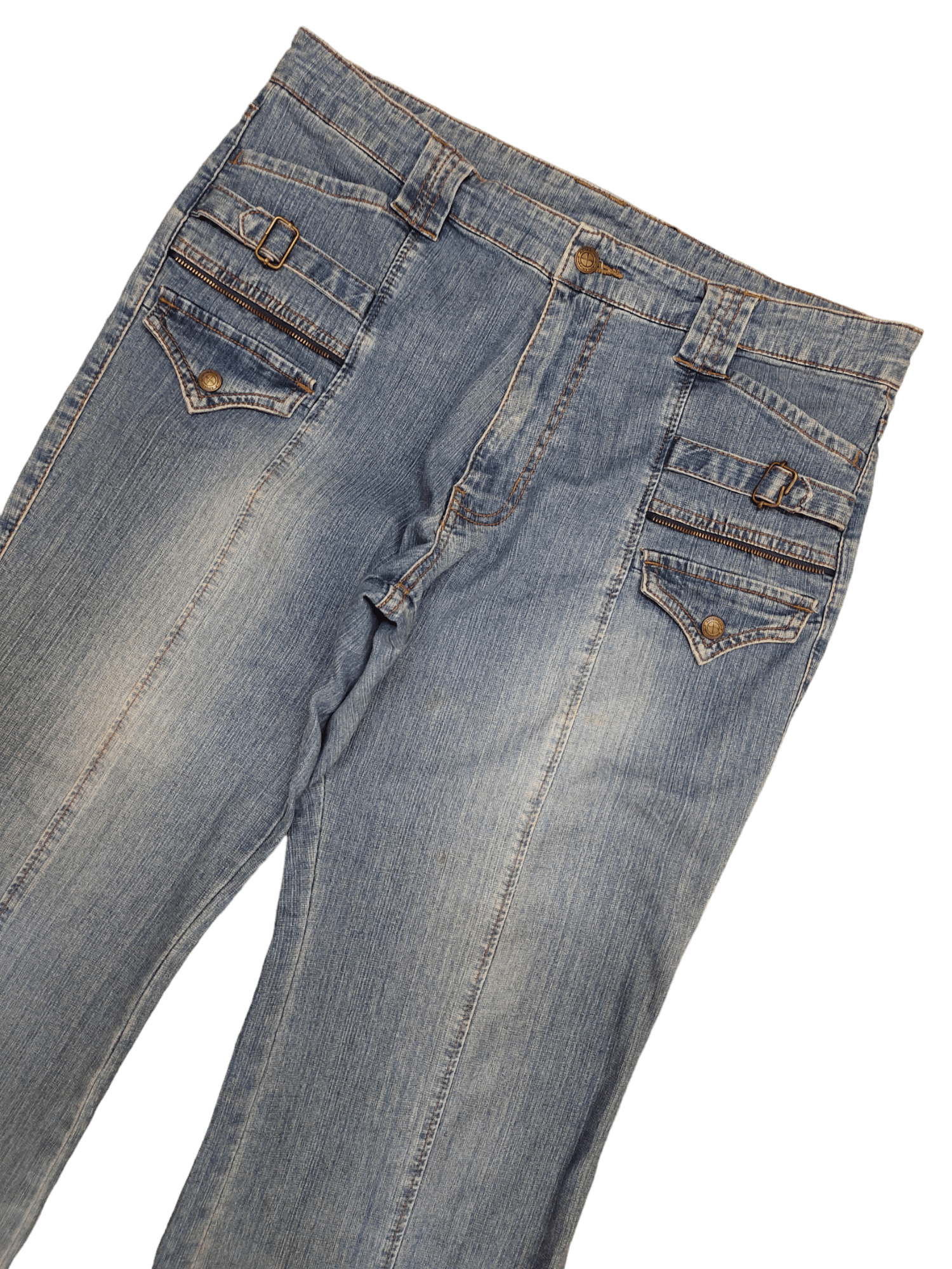 If Six Was Nine Flare Baggy Advantage Bondage Denim Bootcut Wide Leg Y2k Size US 34 / EU 50 - 4 Thumbnail