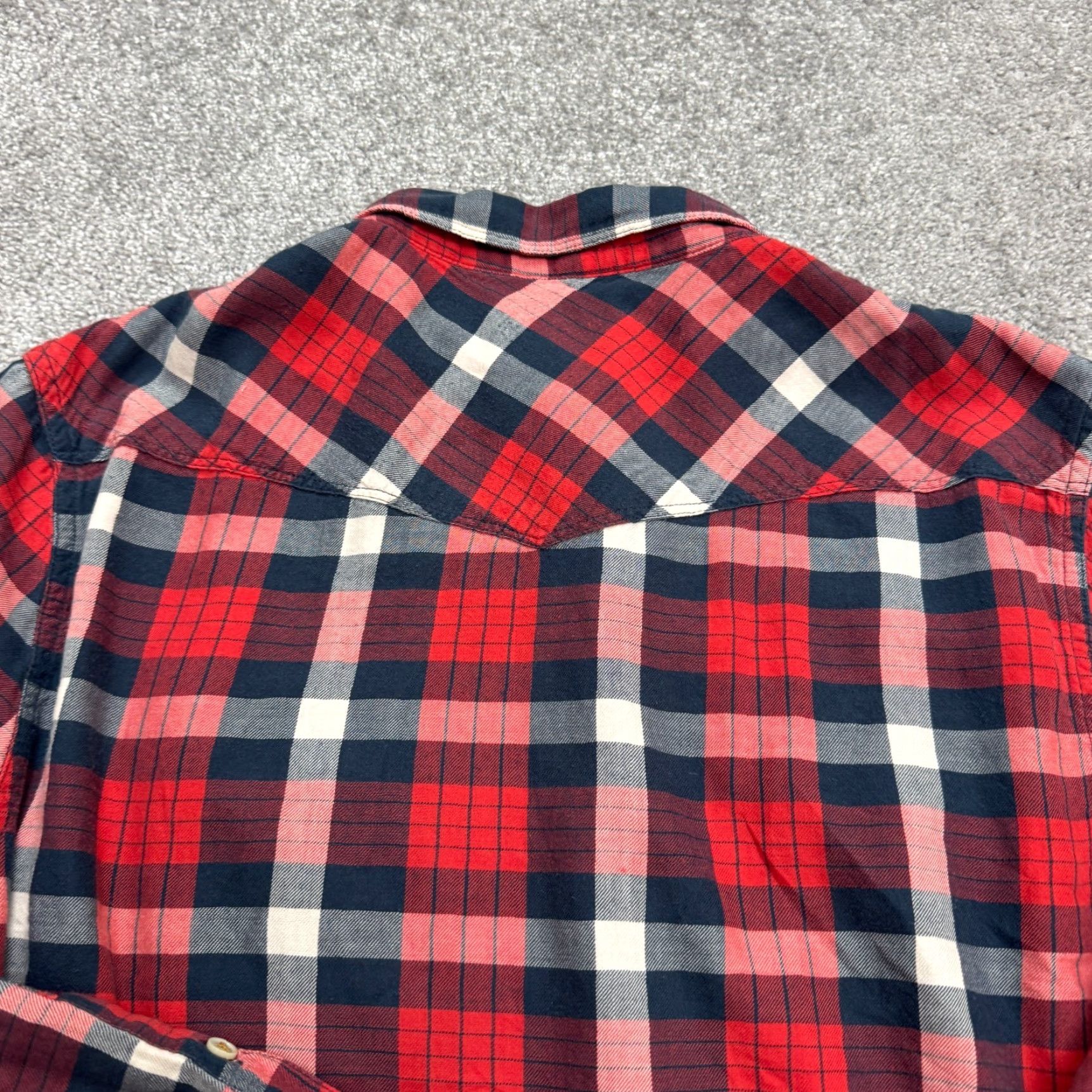 Lucky Brand Lucky Brand Button-Up Shirt Plaid Flannel Mens M Red Classic Short Summary Size US M / EU 48-50 / 2 - 4 Thumbnail