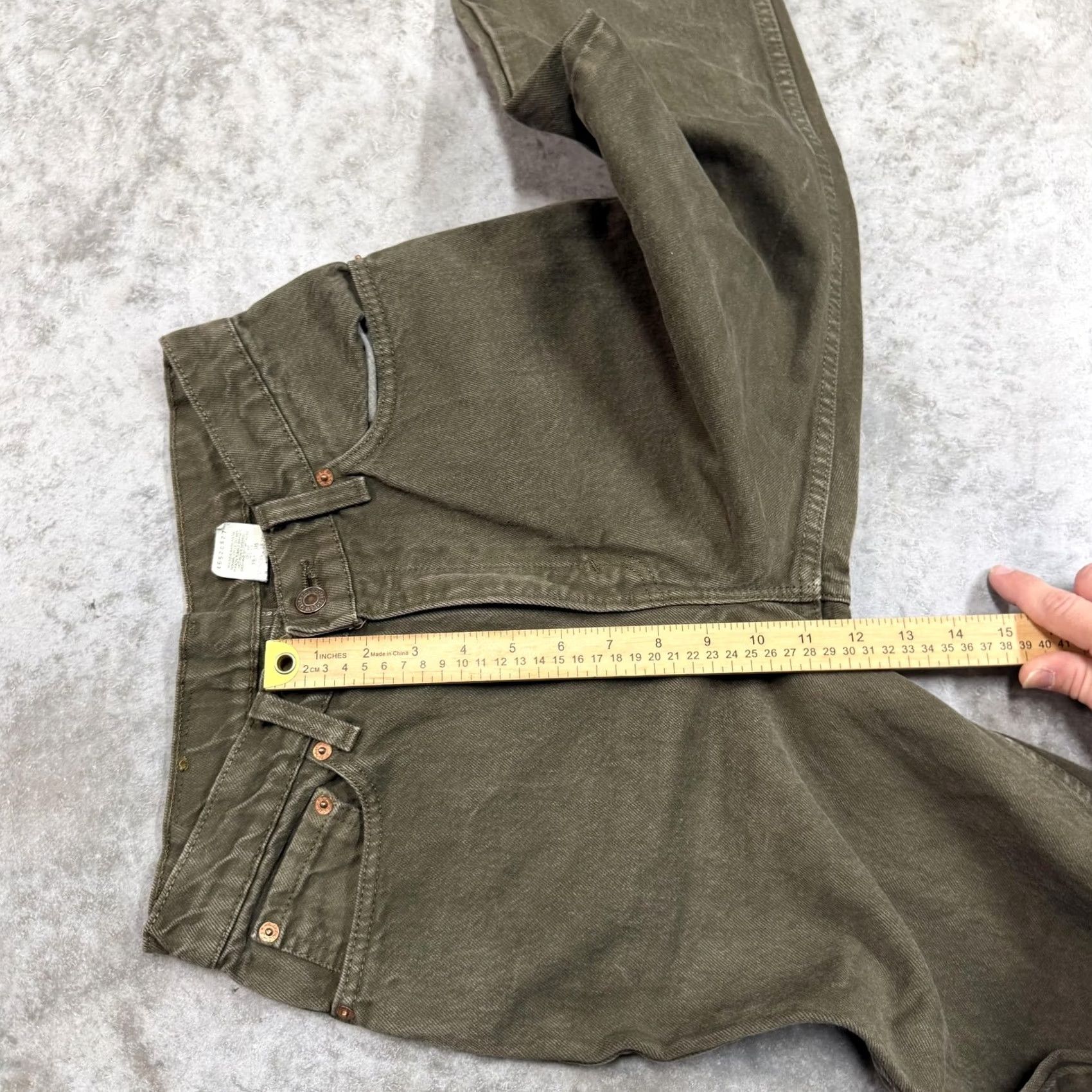 Levi's VINTAGE Levi's Jeans 512 Juniors 9 Long Green High Rise Slim Tapered 5-Pocket Denim USA 90s Womens Size 30" / US 8 / IT 44 - 6 Thumbnail