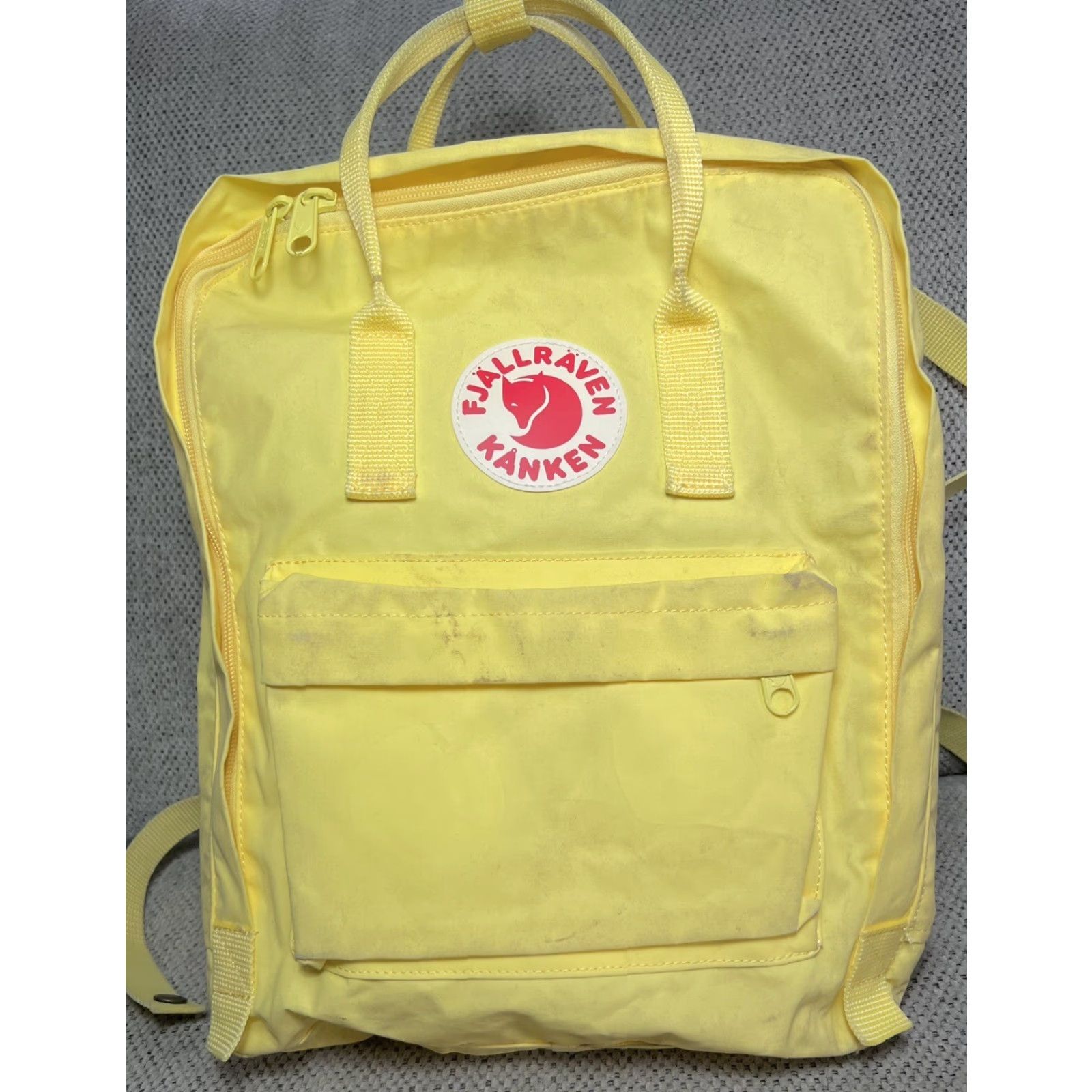 Vintage Fjällräven Kanken Backpack Yellow Waxed Canvas Day Travel Bag School Casual Unisex Adults One Size Backpack Size ONE SIZE - 4 Thumbnail
