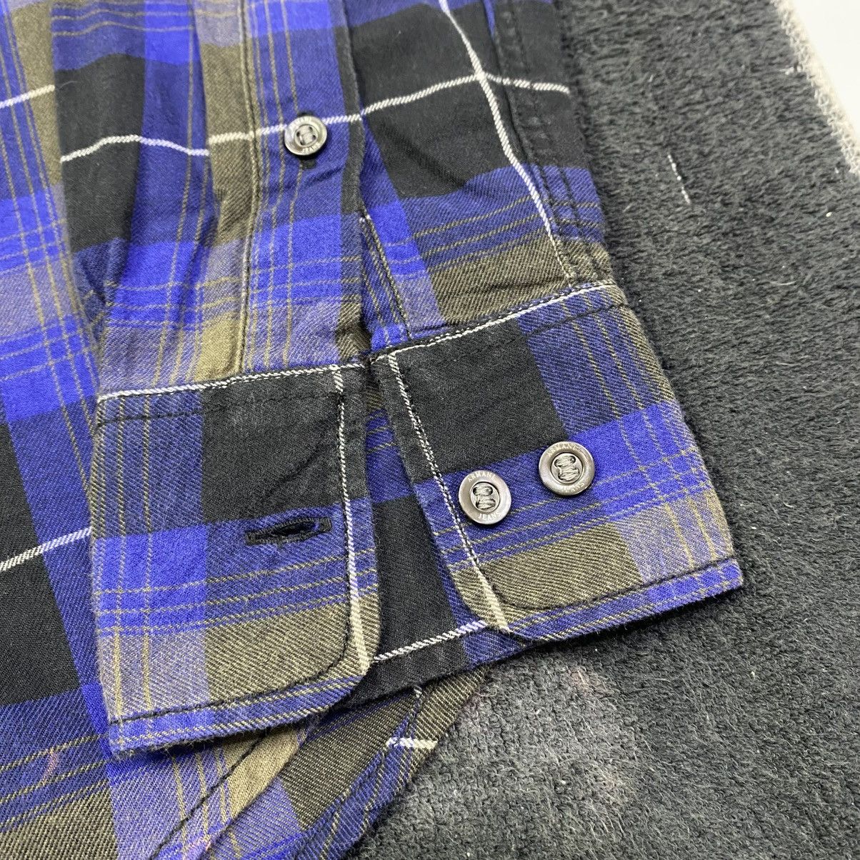 Giorgio Armani Shadow Plaid Armani Jeans button ups shirt with leather logo Size US XS / EU 42 / 0 - 8 Thumbnail