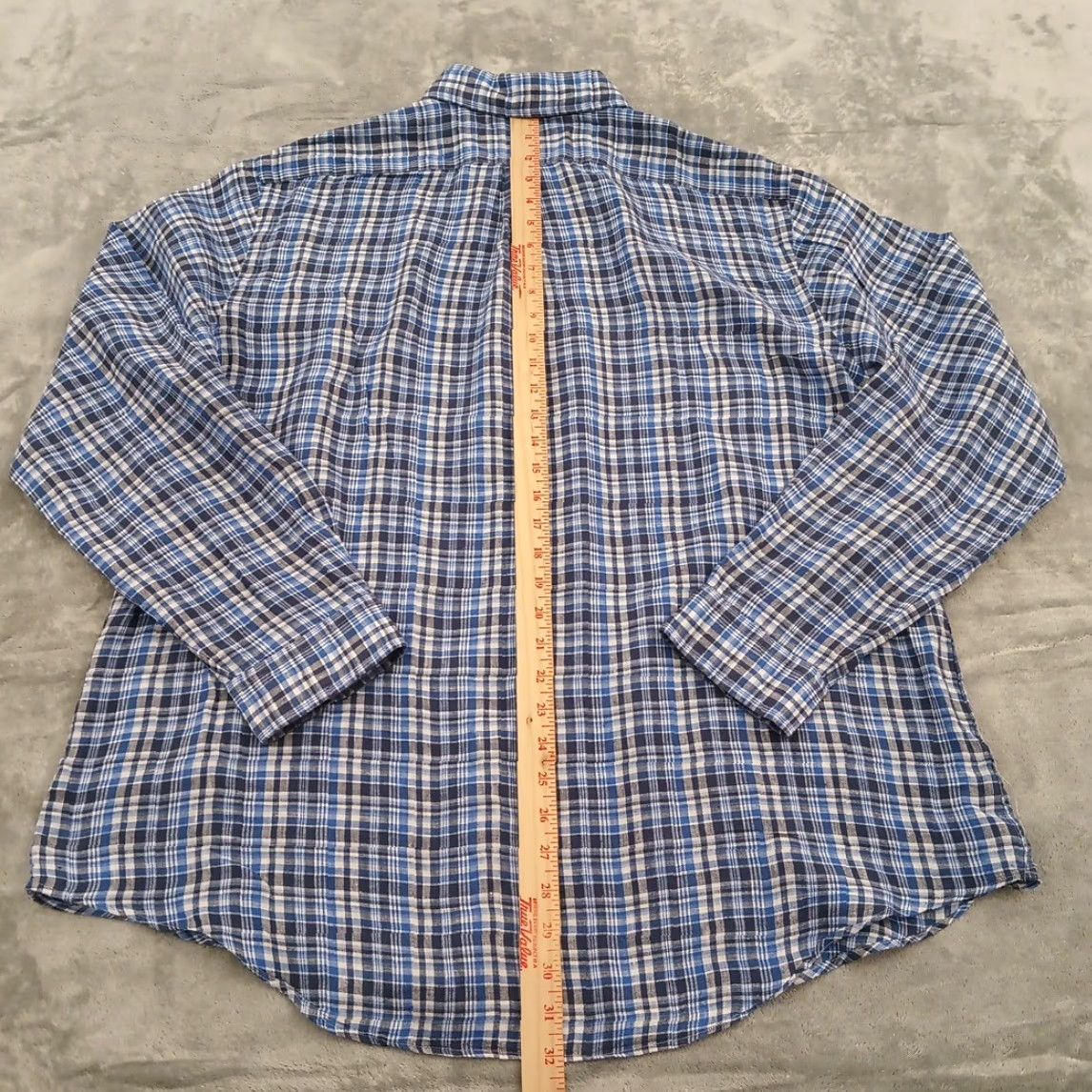 Ralph Lauren Ralph Lauren Shirt Mens XL Blue Plaid Linen Long Sleeve Button Down Size US XL / EU 56 / 4 - 7 Thumbnail