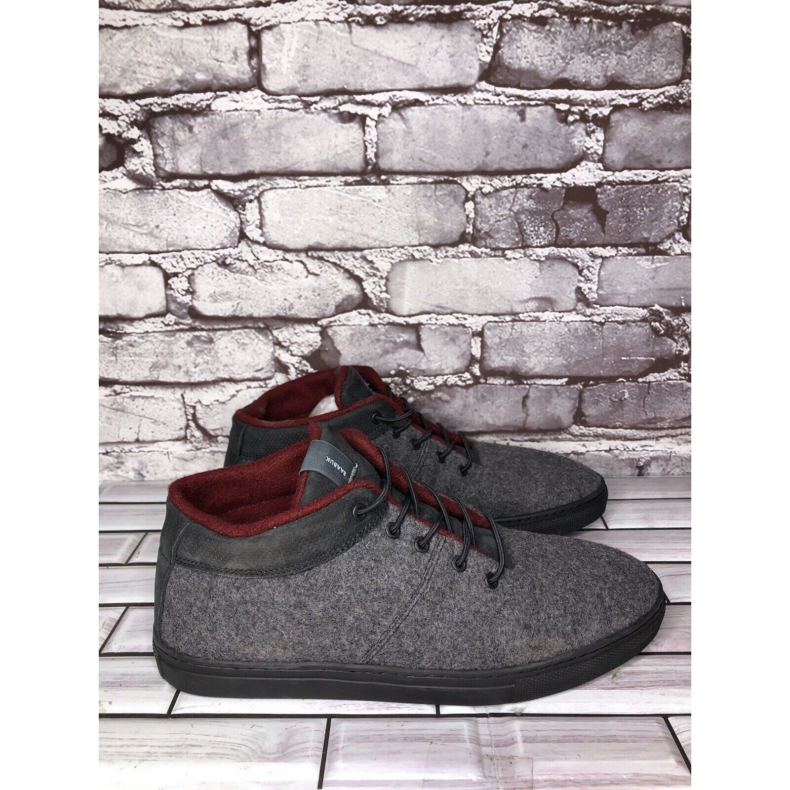 Other Baabuk Sky Wooler Gray High Top Wool Fabric Sneakers Shoes M Size US 9 / EU 42 - 1 Thumbnail
