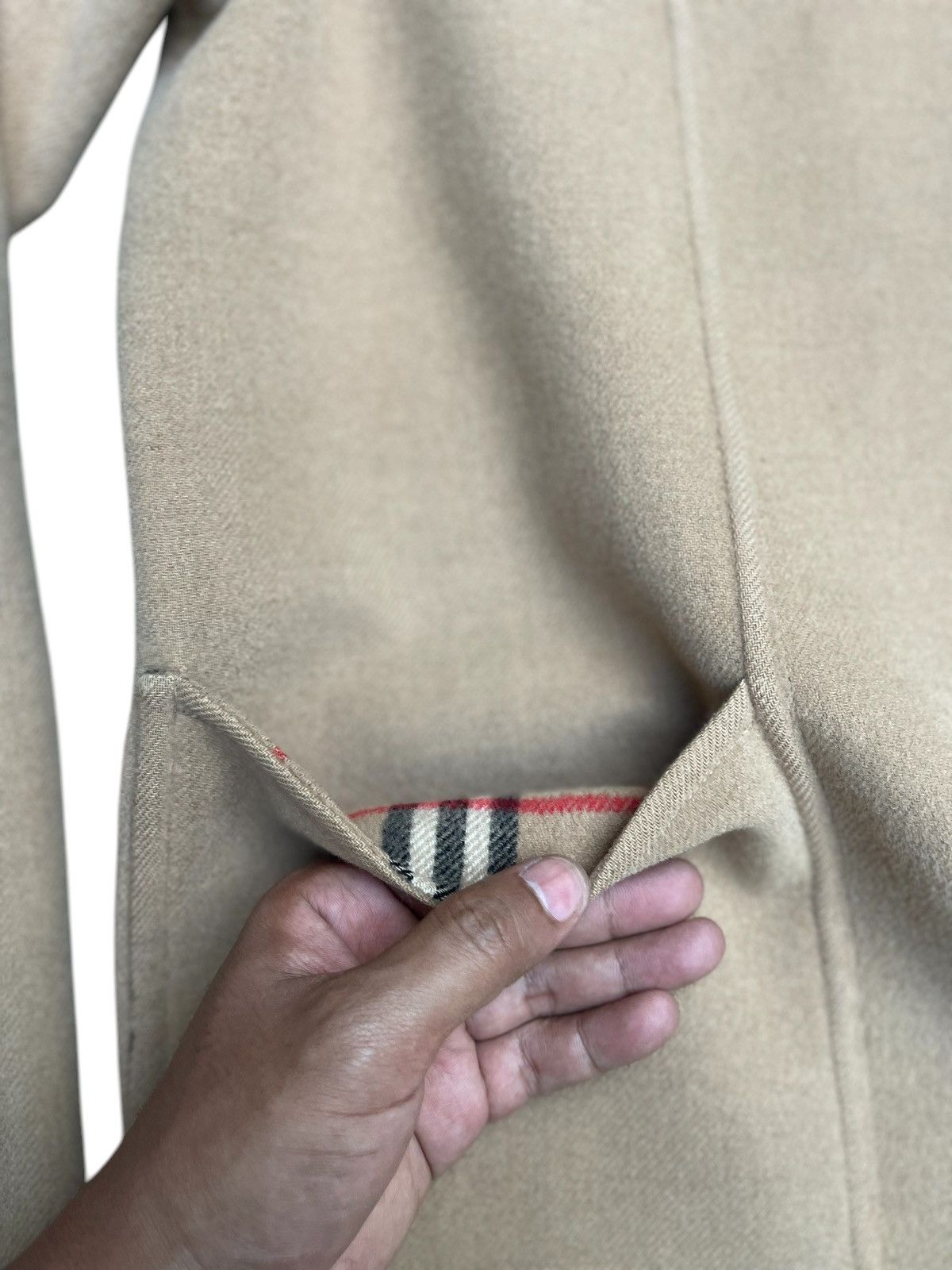 Burberry 90s Burberrys Wool Cashmere Duffle Coat - Nova Check Lining Size US M / EU 48-50 / 2 - 7 Thumbnail