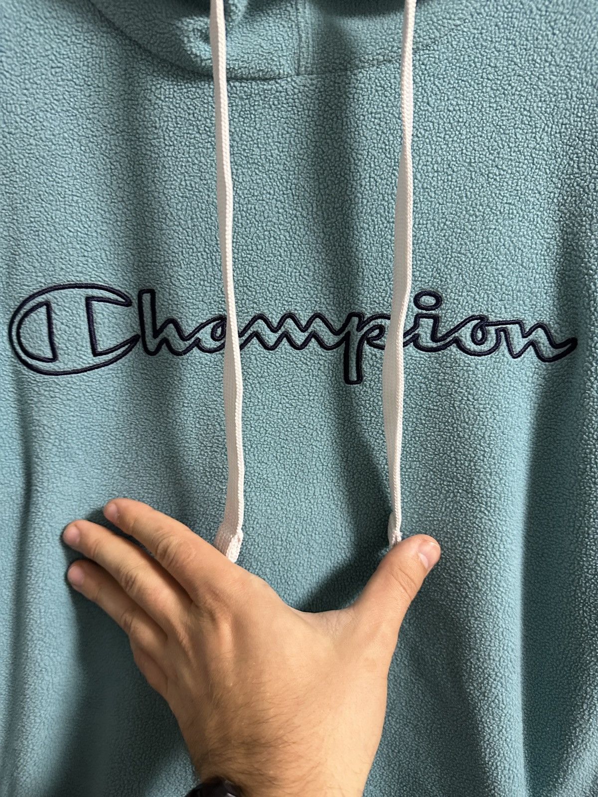 Champion Rare Vintage Fleece Hoodie Champion Big Logo Size US M / EU 48-50 / 2 - 2 Thumbnail