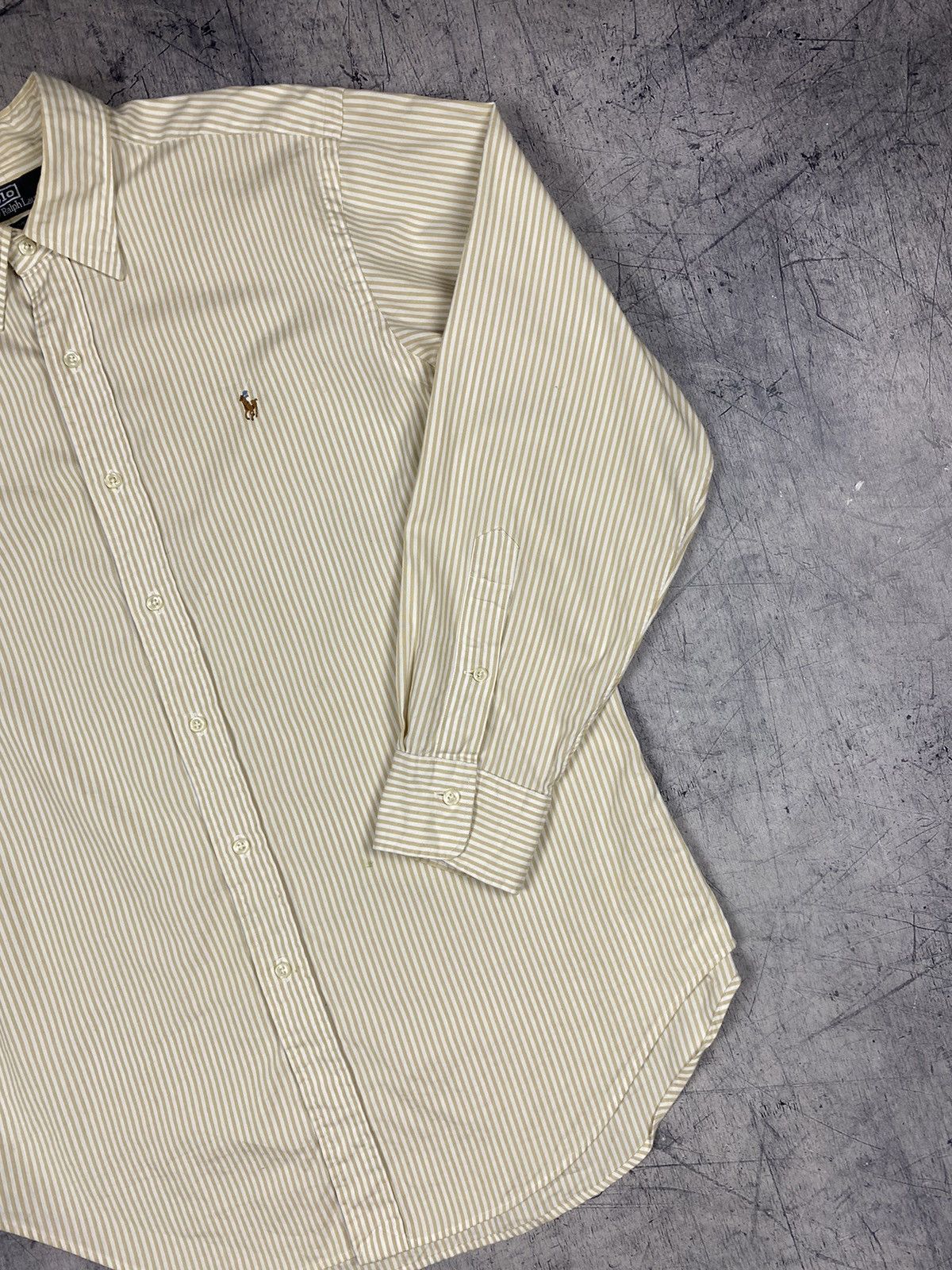 Designer × Polo Ralph Lauren × Vintage Vintage Polo Ralph Lauren Striped Designer Button Up Shirt Size US XL / EU 56 / 4 - 4 Thumbnail