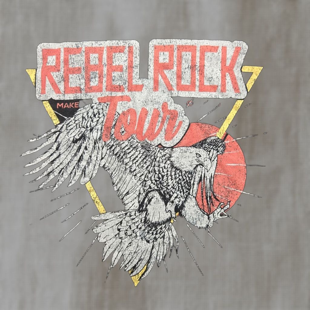 Vintage VINTAGE Brisco Brands Eagle Rebel Rock Tour Shirt Mens L Large Black Retro Graphic Tee 90s Theme Size US L / EU 52-54 / 3 - 1 Thumbnail