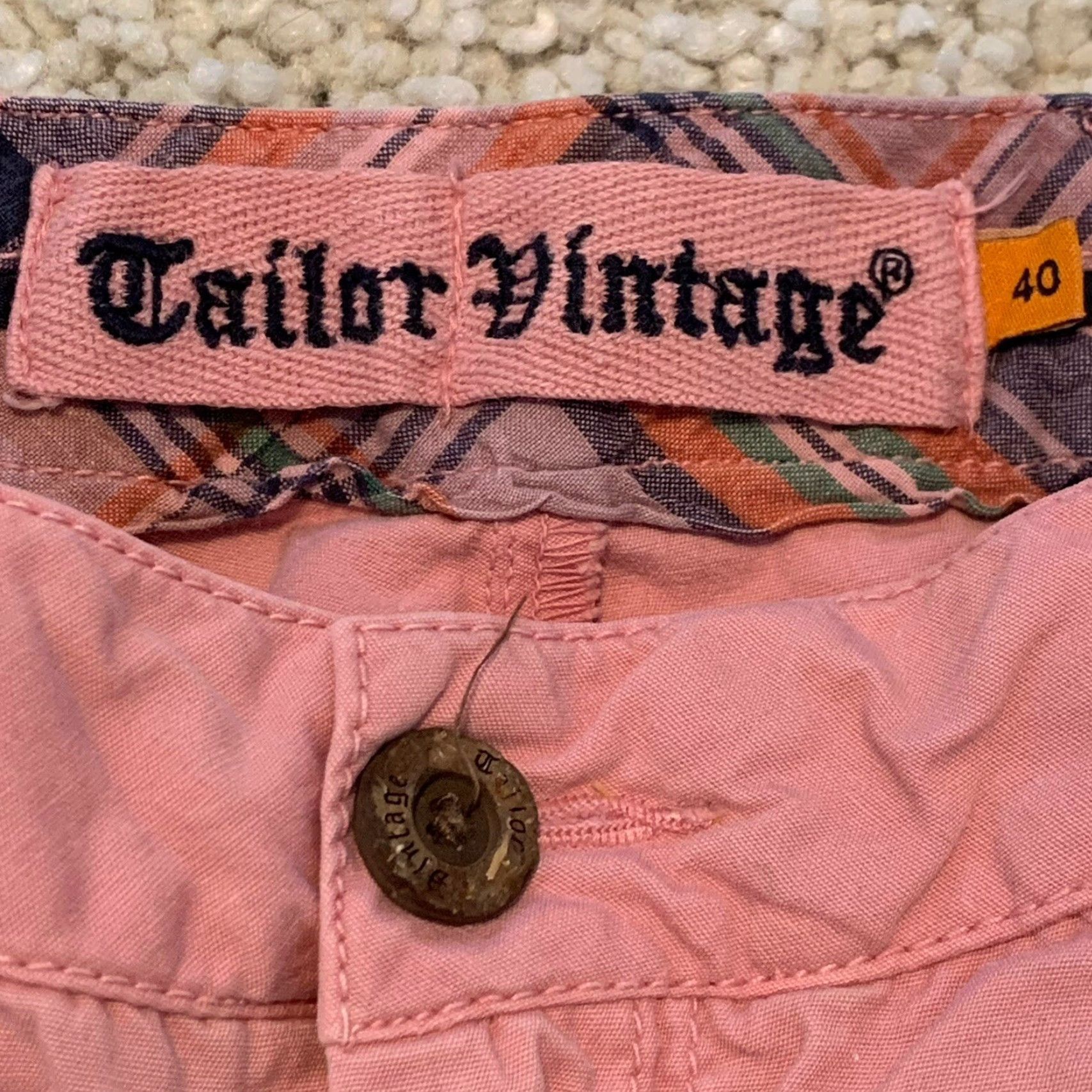 Vintage Taylor Shorts Mens 40 Pink Car Print Chino Vintage Woody Surf Casual Easy Care Lightweight Cotton Size US 40 / EU 56 - 2 Thumbnail