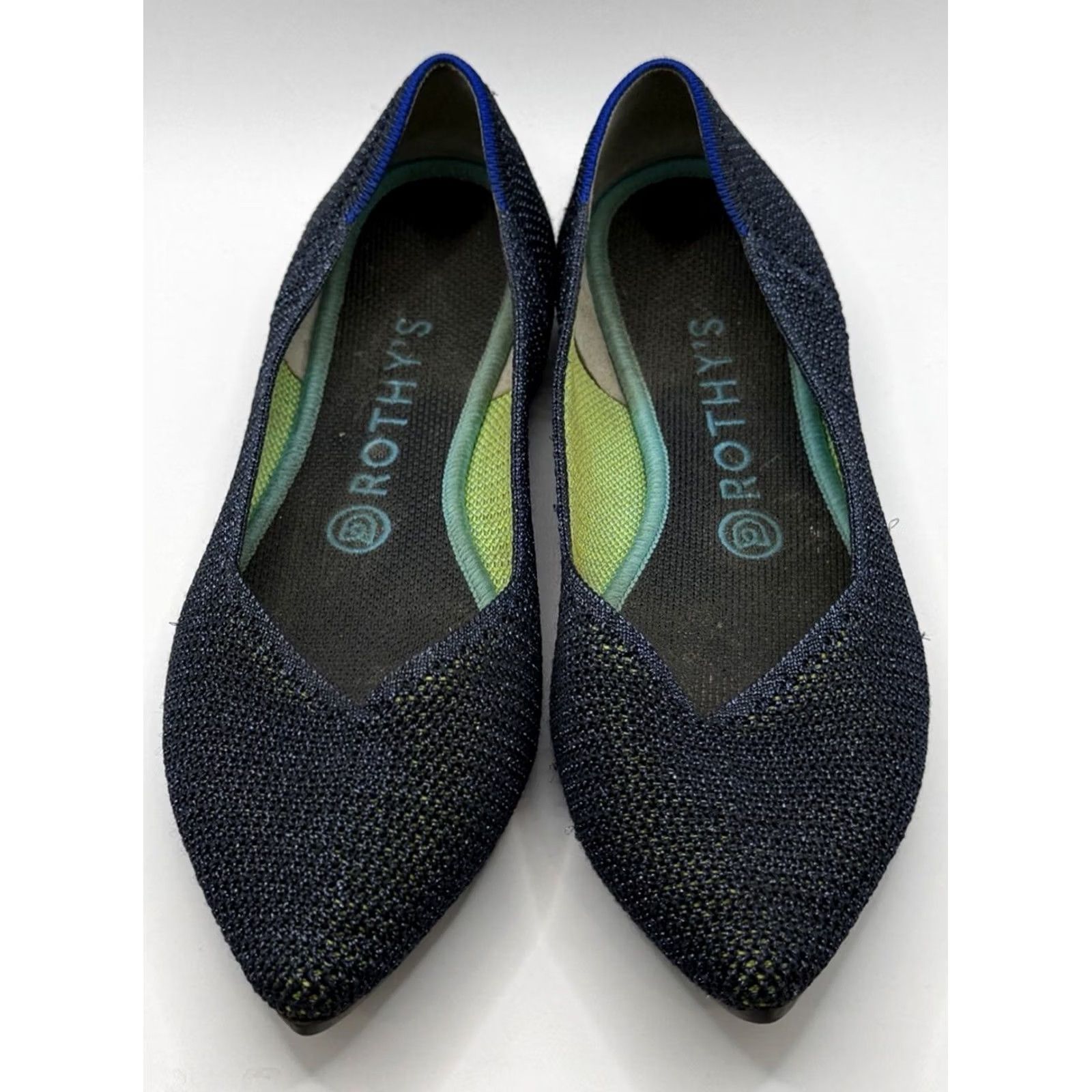 Rothy's Rothy’s Point Metallic Lattice Stitch Limited Edition Flats Woman US 8.5 Multicolor Knit Slip On Pointed Toe Size US 9 / IT 39 - 4 Thumbnail