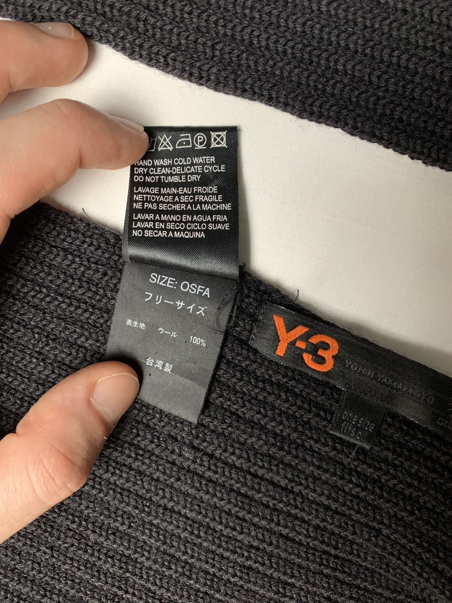 Y-3 × Yohji Yamamoto HUGE Y-3 A/W 2004 wool scarf Size ONE SIZE - 4 Thumbnail
