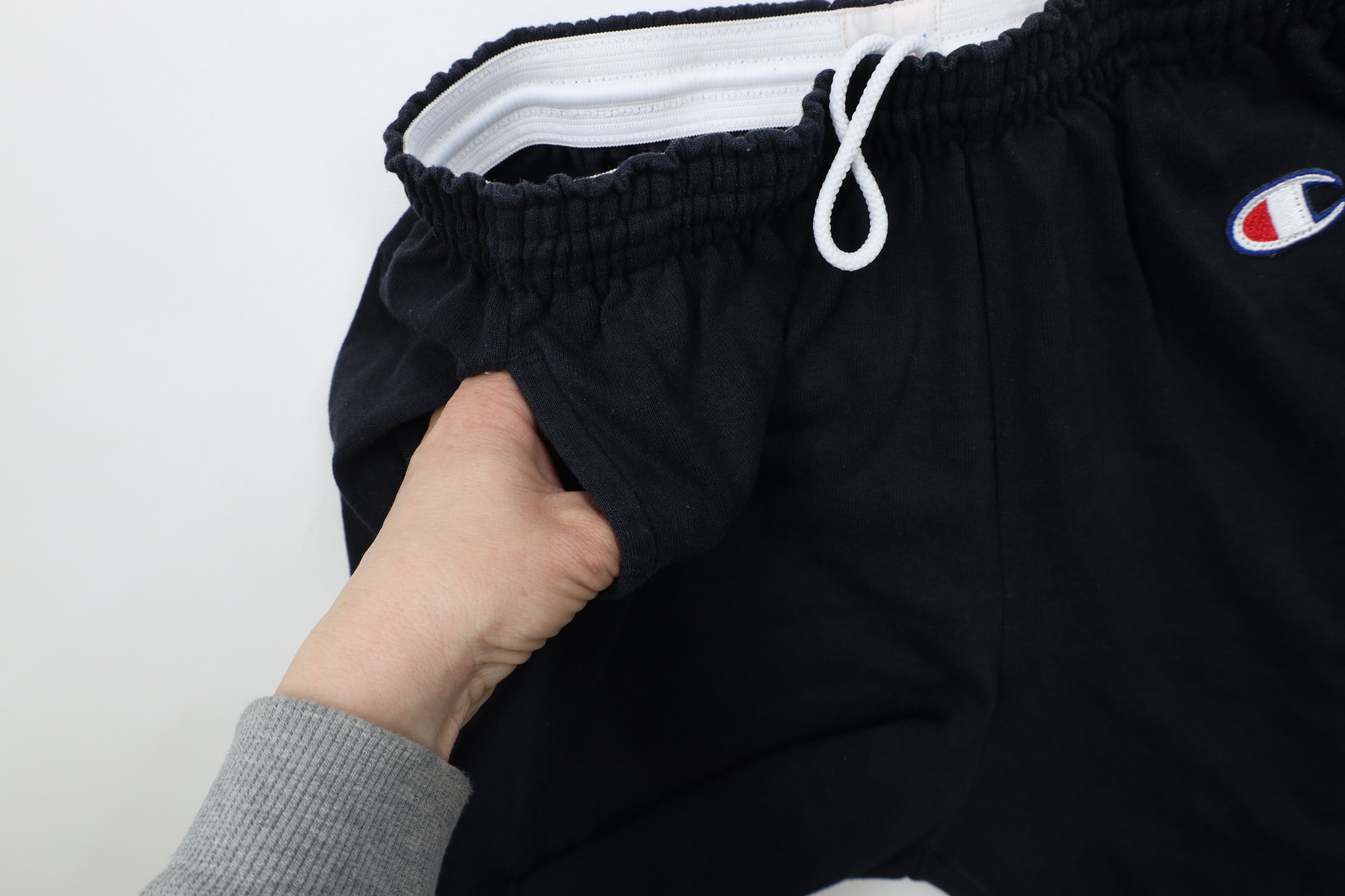 Champion × Vintage Vintage 90s Champion Spell Above Knee Shorts Black Cotton Size US 34 / EU 50 - 7 Thumbnail