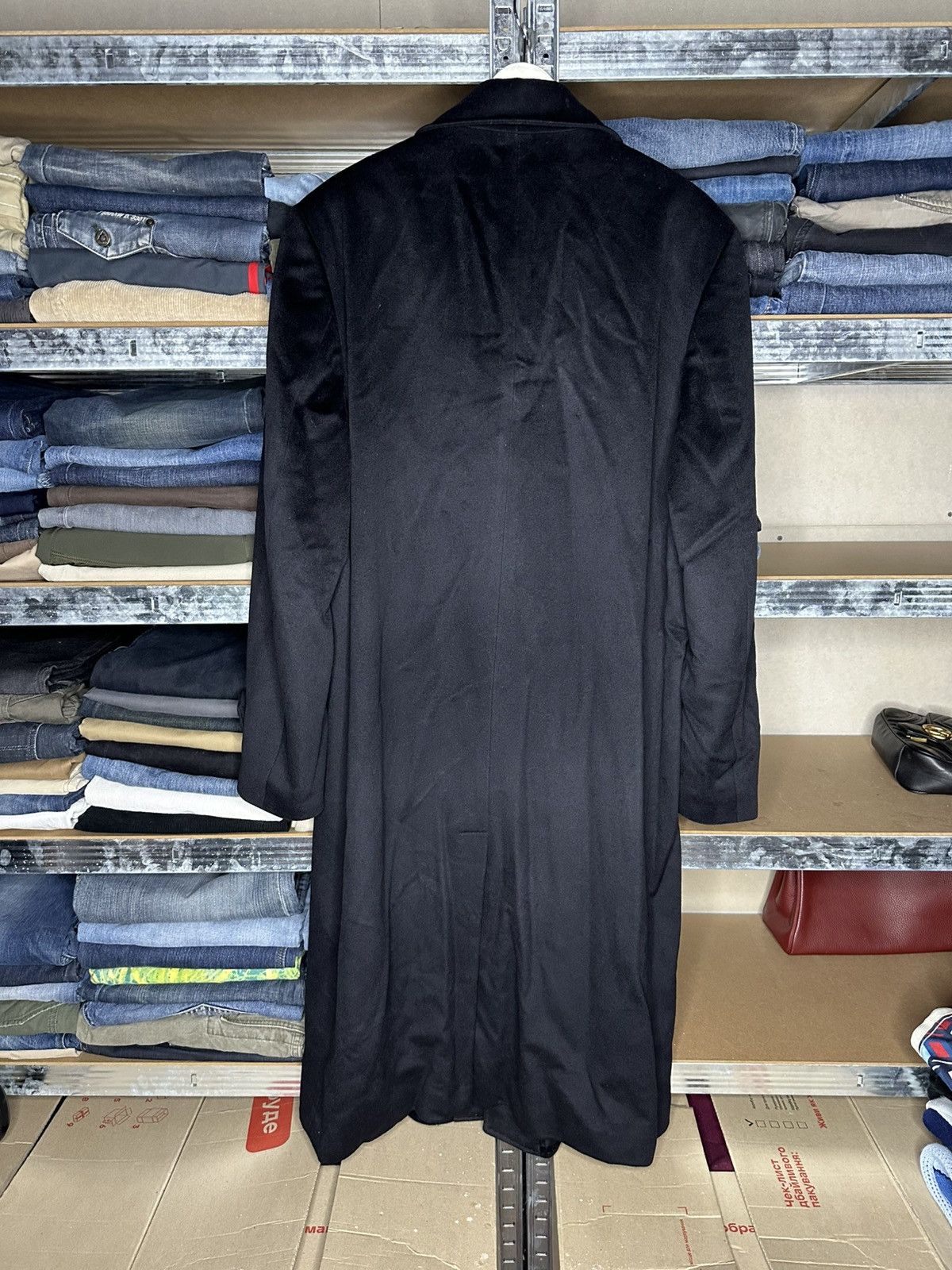Other Facis Ing Loro Piana Superfine Virgin Wool Black Overcoat Size US L / EU 52-54 / 3 - 2 Thumbnail