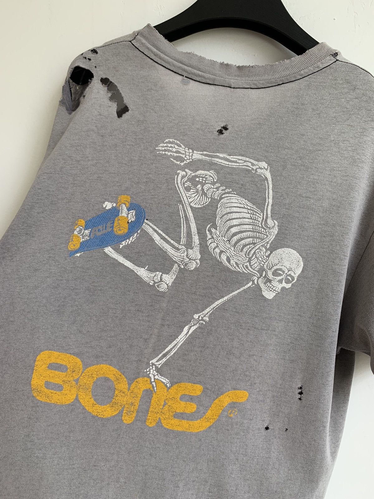 Powell Peralta Vintage 80s Powell Peralta Bones Skeleton Distressed Shirt Size US L / EU 52-54 / 3 - 10 Thumbnail