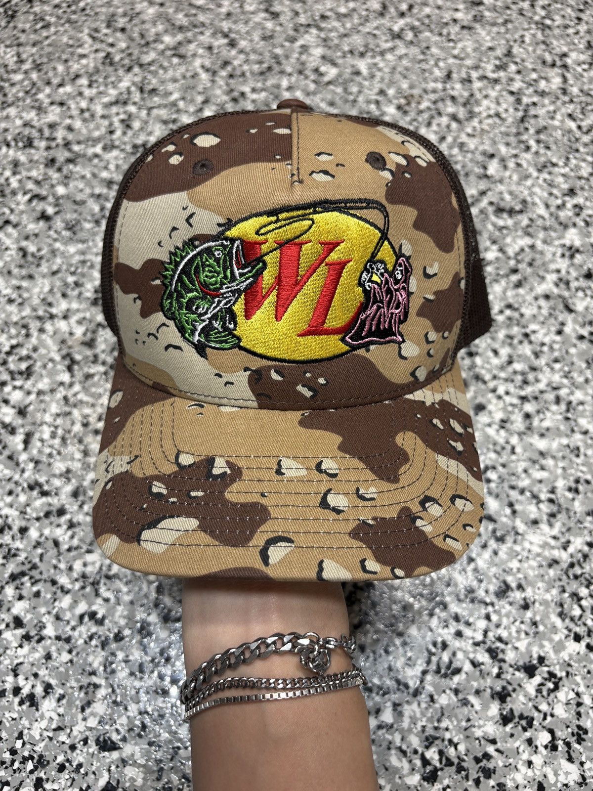 Warren Lotas 2024 Warren Lotas “Warren Pro Shop” Camo Truckers Hat OSFM Size ONE SIZE - 1 Thumbnail