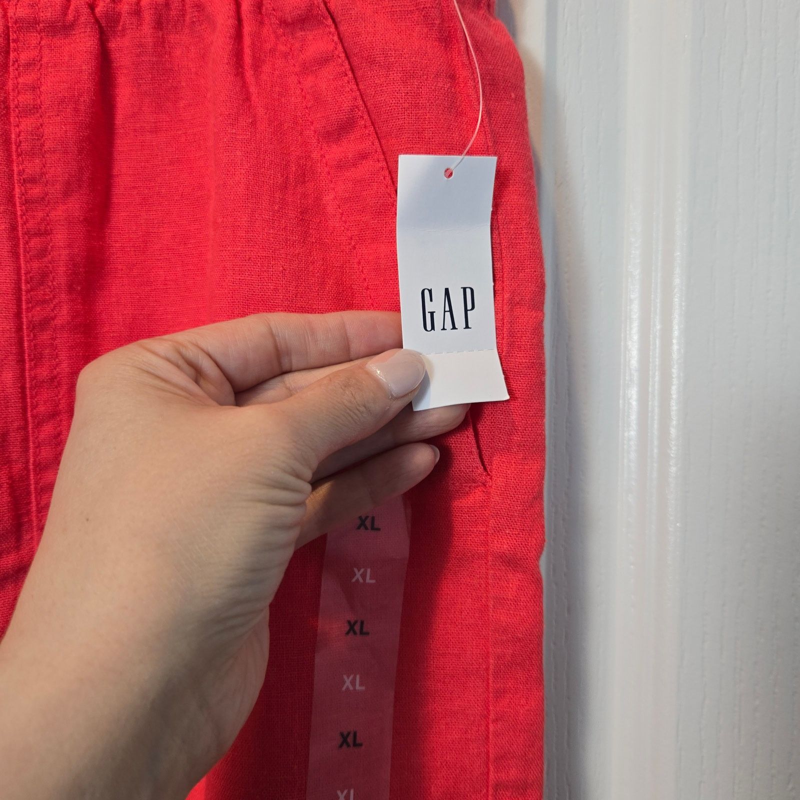 Gap NWT Gap pull on utility linen blend shorts sz XL coral Size 36" / US 14 / IT 50 - 3 Thumbnail