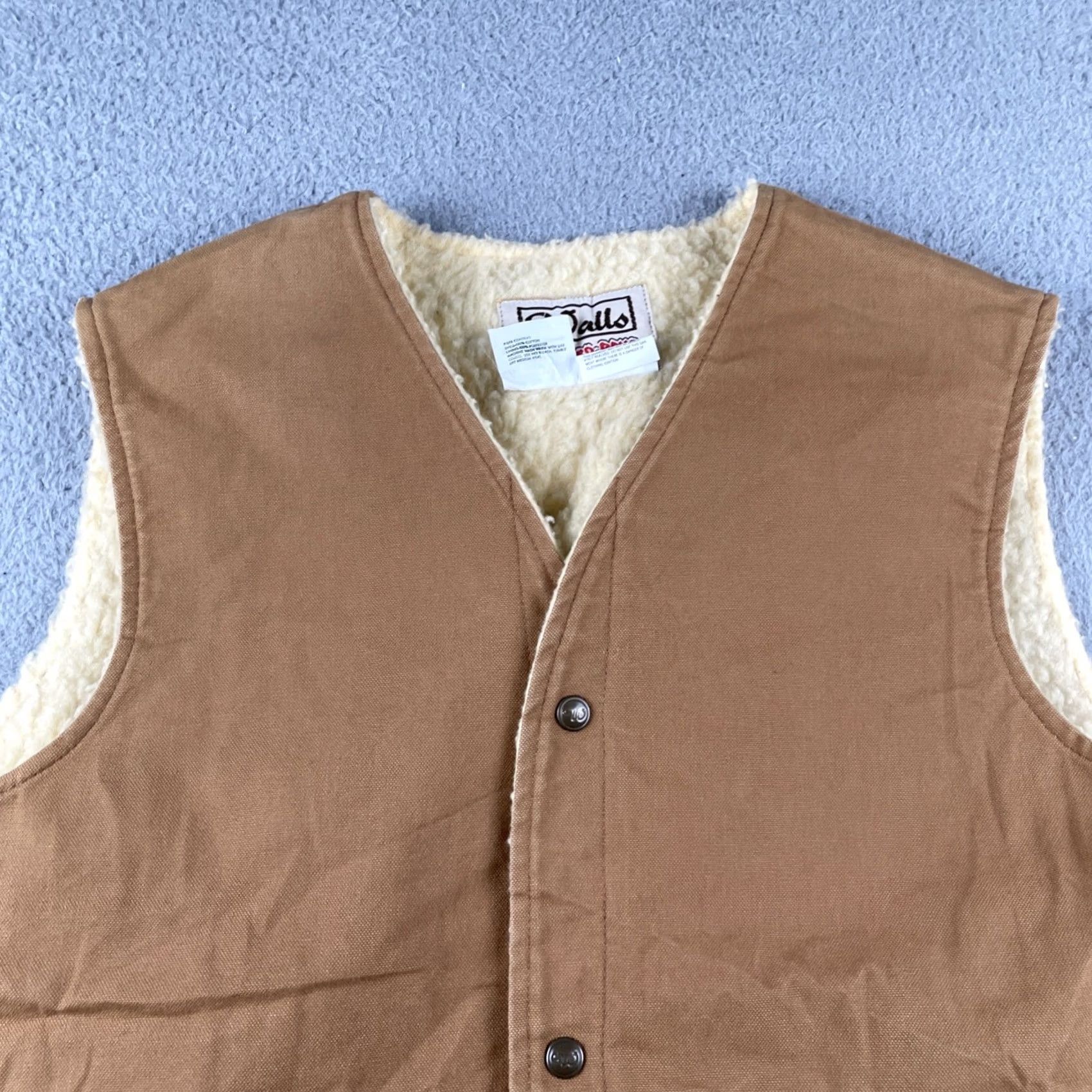Walls VINTAGE Walls Blizzard Pruf Workwear Vest Mens L Brown Fleece Lined USA 90s Size US L / EU 52-54 / 3 - 2 Thumbnail