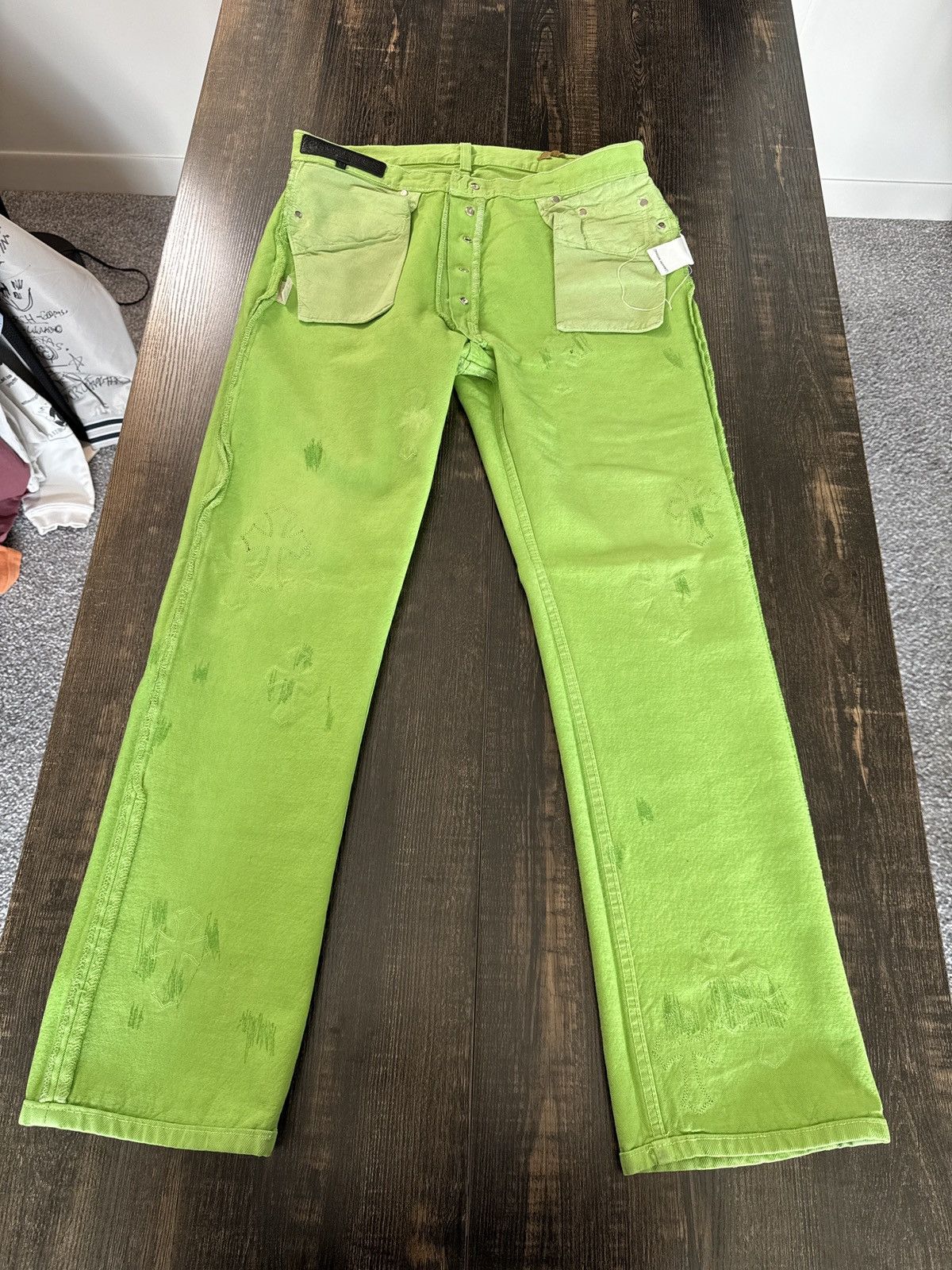 Chrome Hearts Chrome Hearts Slime Green Jeans Size US 34 / EU 50 - 6 Thumbnail