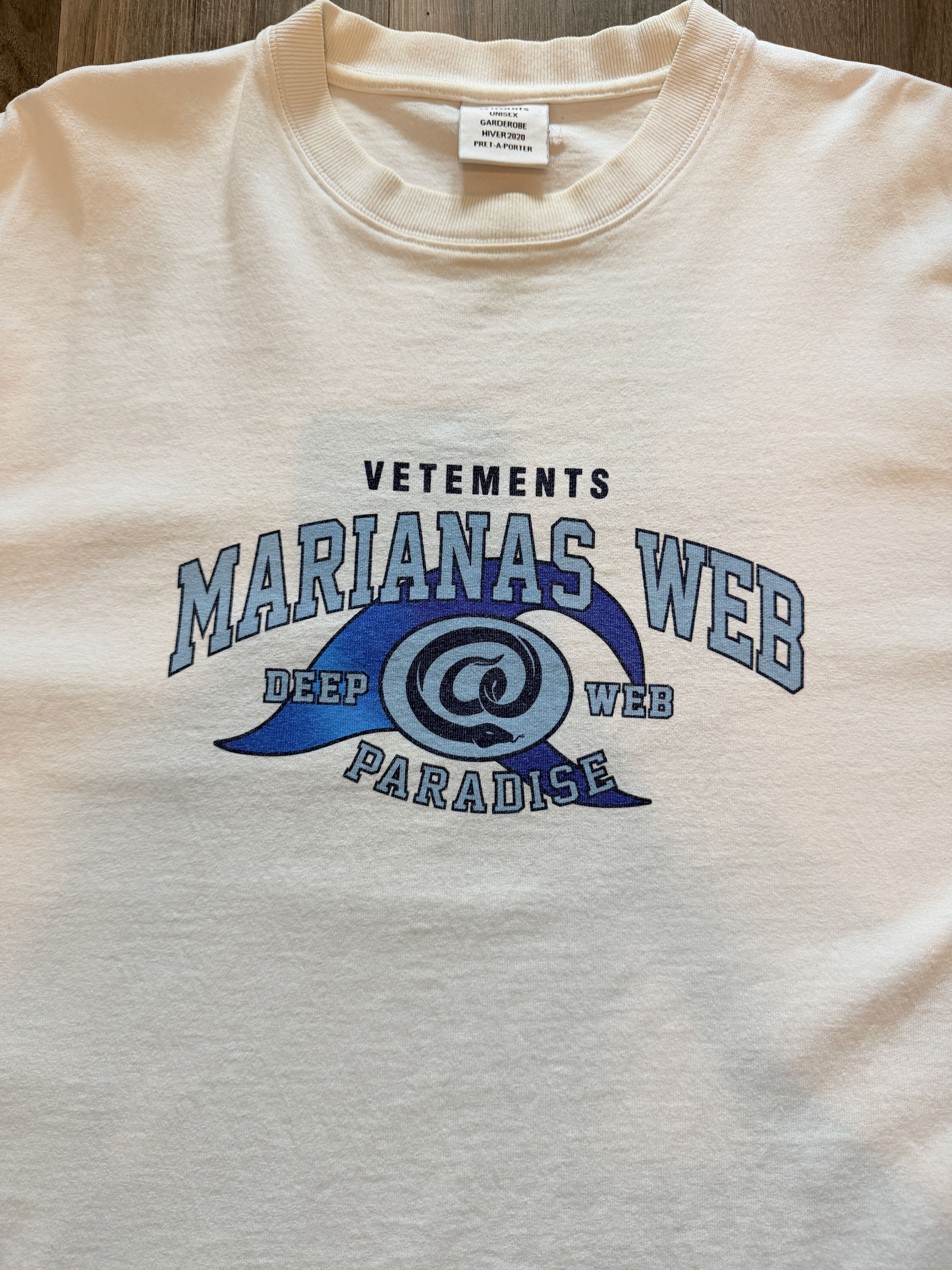 Vetements Marianas Web Deep Web Paradise Heavyweight Tee Size US M / EU 48-50 / 2 - 2 Thumbnail