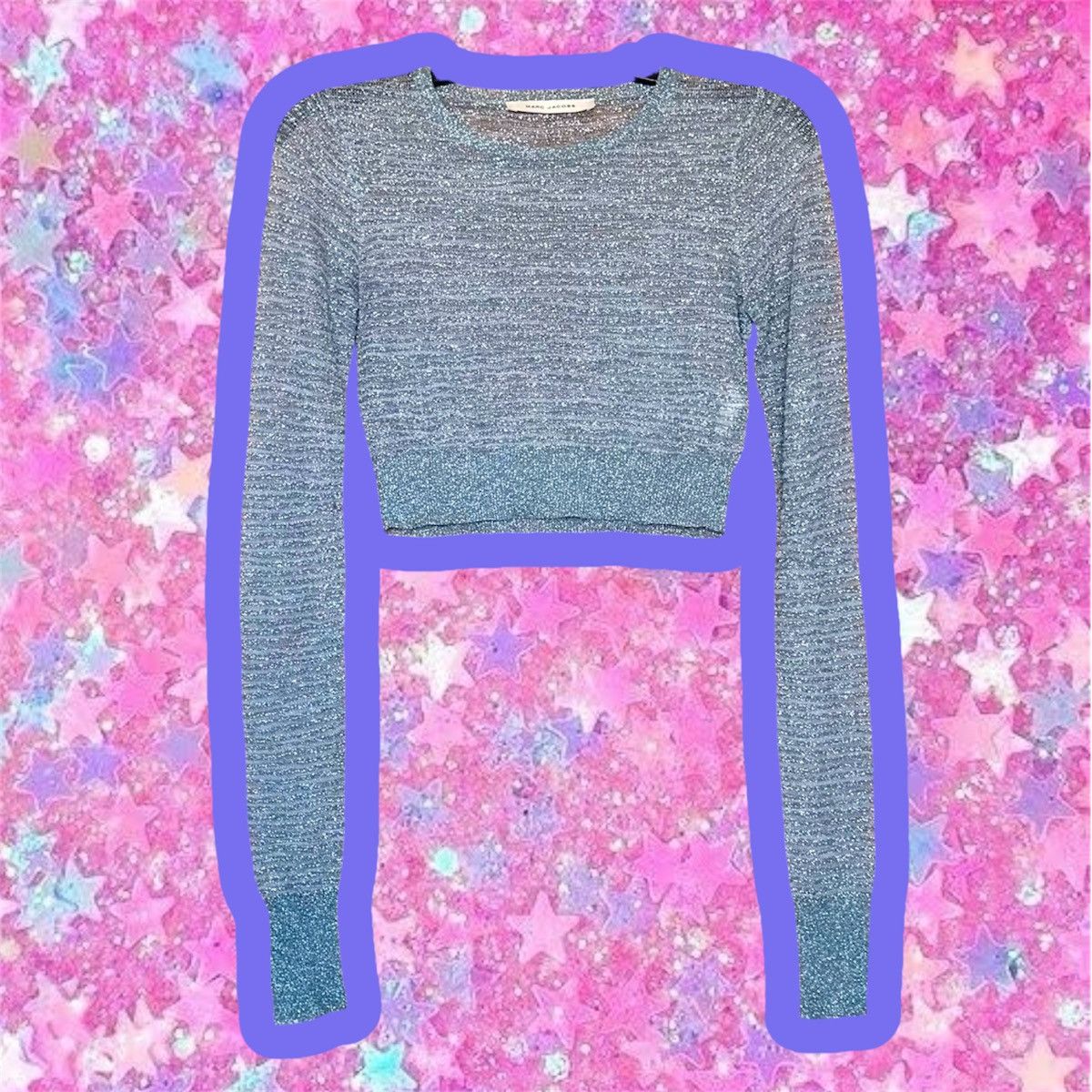 Marc Jacobs MARC JACOBS GRUNGE OOAK Sample Crop Top S Glitter Heaven Y2K Size S / US 4 / IT 40 - 1 Thumbnail