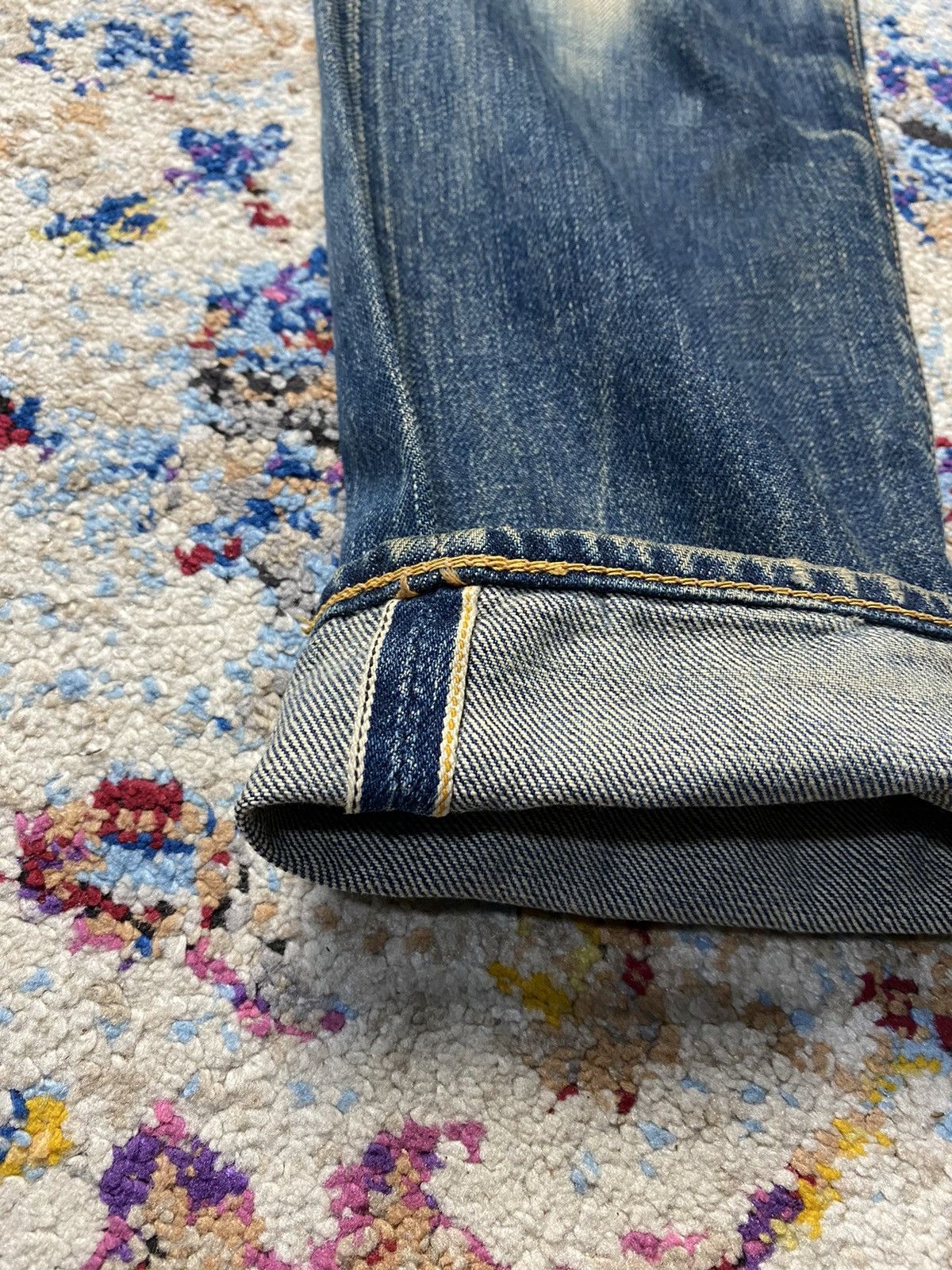 Evisu × Vintage Vintage Evisu Selvedge Slim Straight Distressed Jeans W27 Size US 27 - 21 Thumbnail