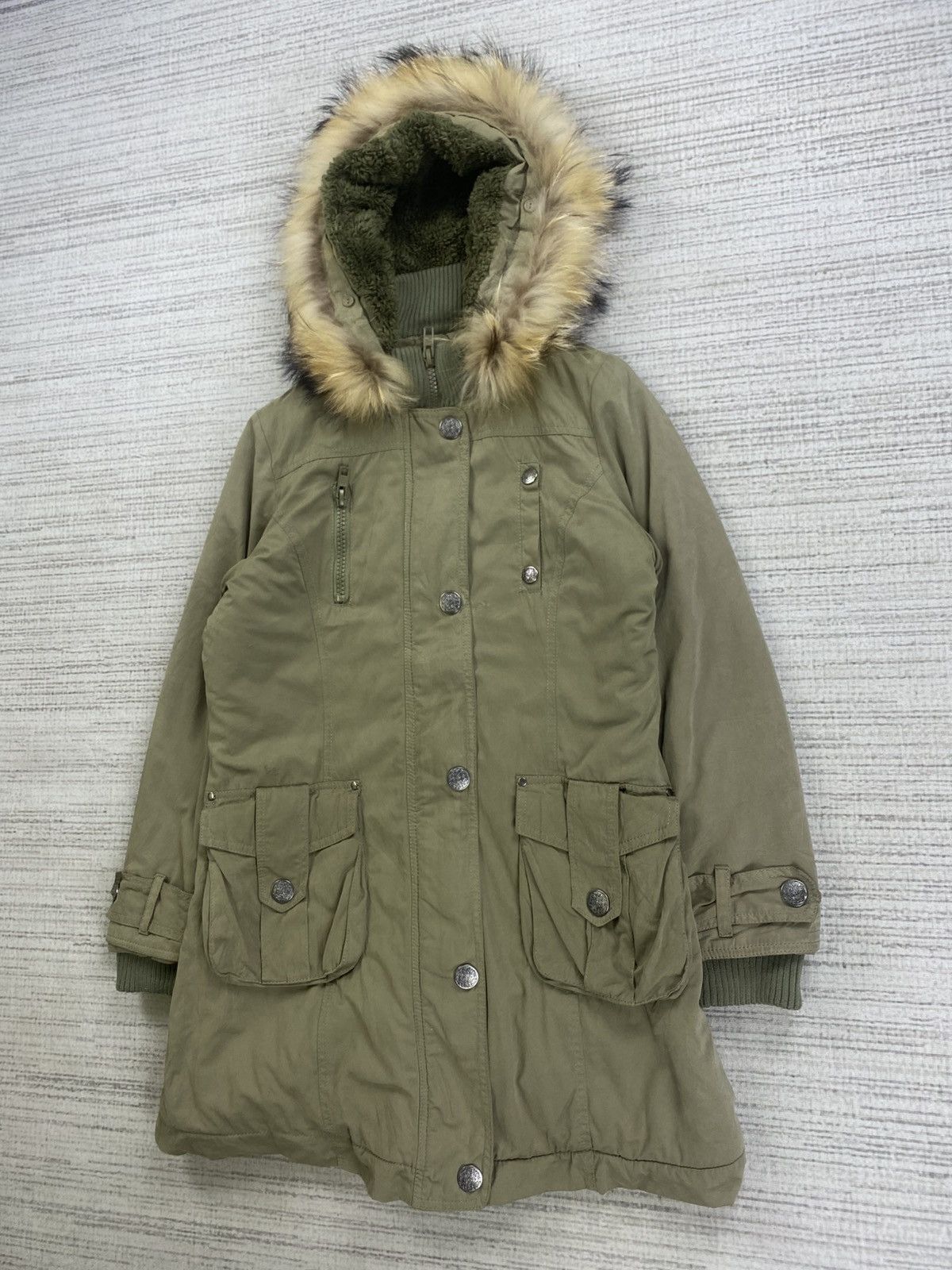 Le Grande Bleu (L.G.B.) Vtg Rei Firenze LGB Multipocket Faux Fur Parka Hoodie Jacket Size US M / EU 48-50 / 2 - 4 Thumbnail