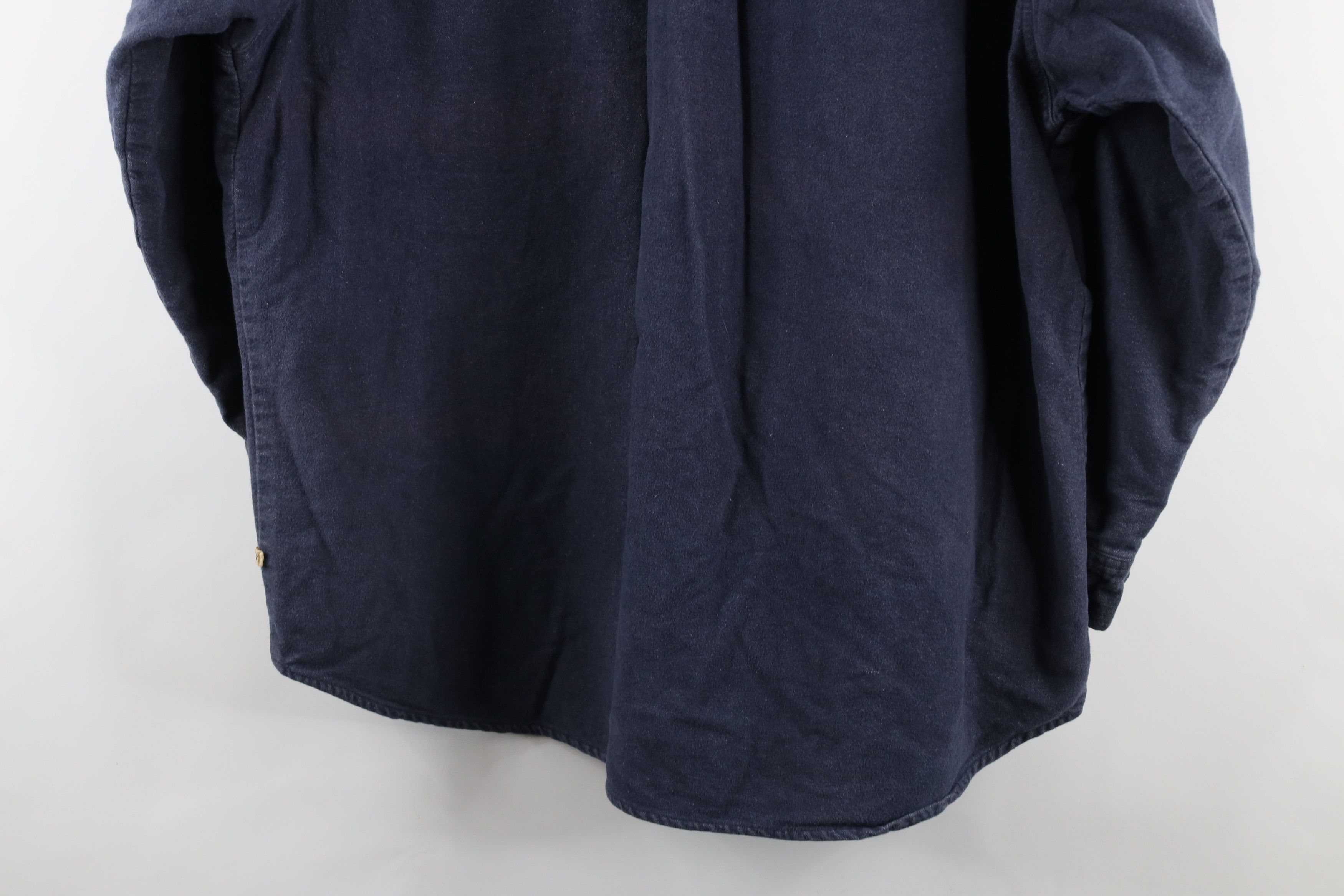 Vintage Vintage 90s Streetwear Heavyweight Cloth Button Shirt Blue Size US XL / EU 56 / 4 - 10 Thumbnail