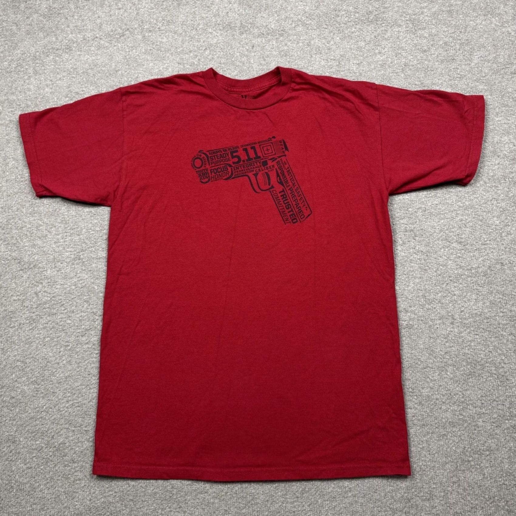 Vintage 5.11 Tactical Men's Shirt M Red Short Sleeve Graphic Tee Size US M / EU 48-50 / 2 - 2 Thumbnail