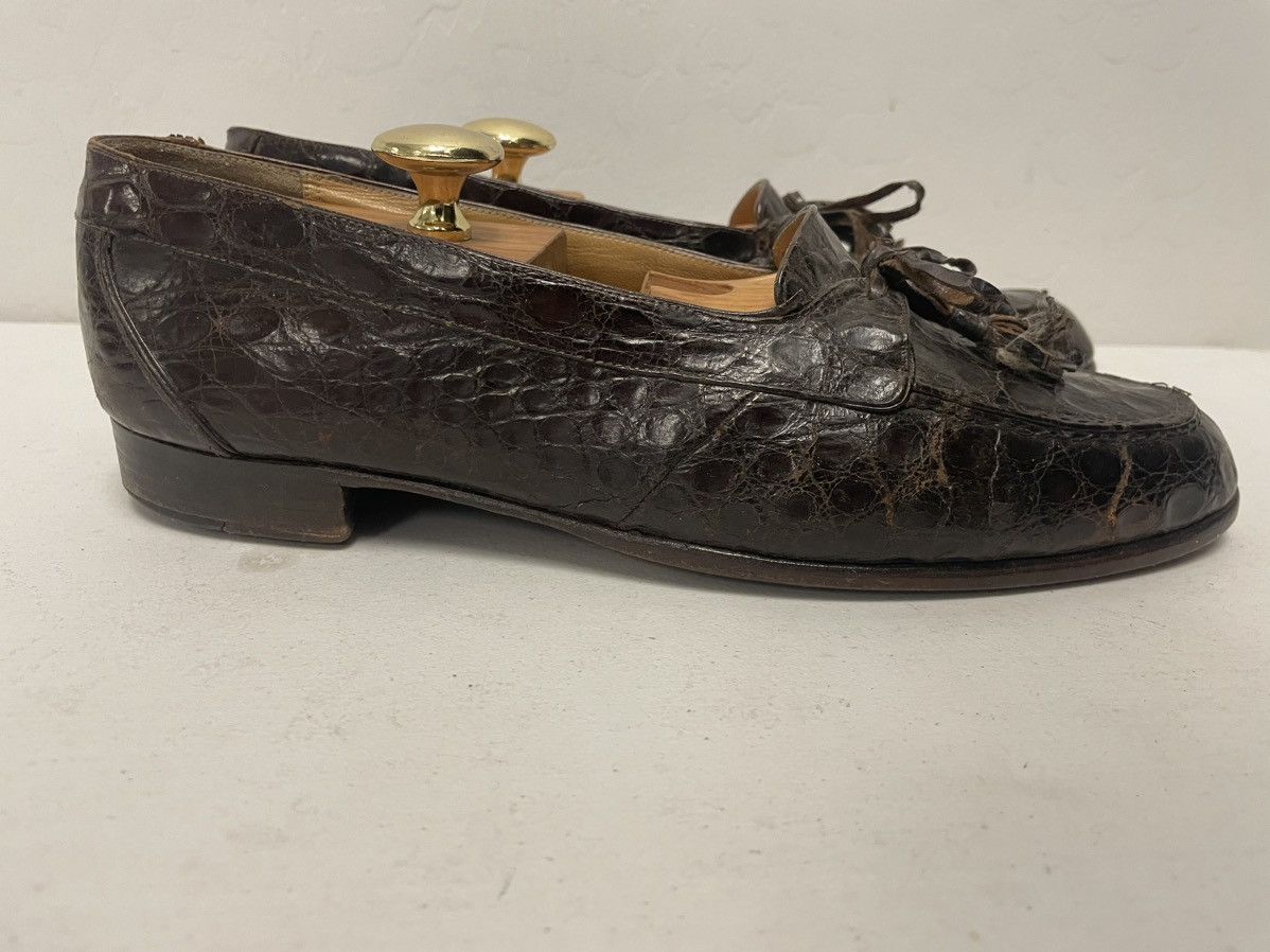 Polo Ralph Lauren × Vintage Genuine Alligator Loafer with Self Tie Tassel Detail Size US 9 / EU 42 - 2 Thumbnail