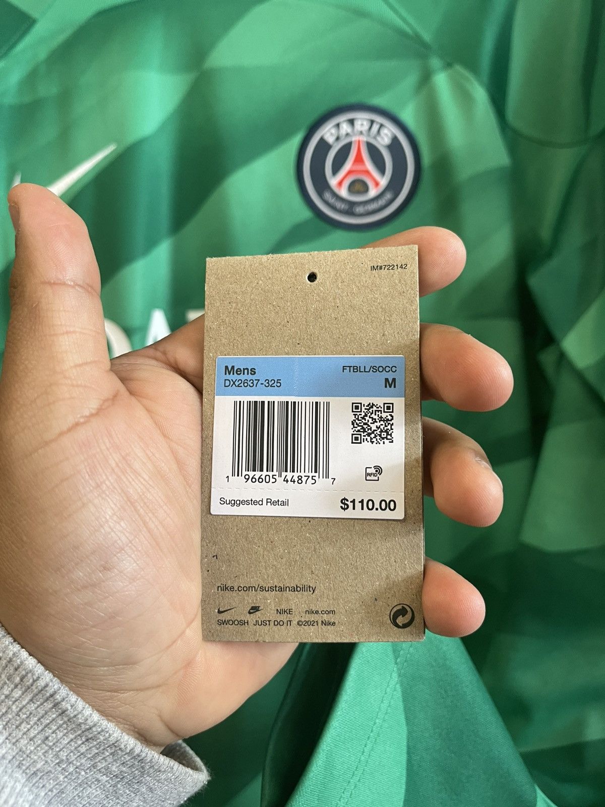 Nike Nike 2023-25 PSG Goalkeeper Jersey Size US M / EU 48-50 / 2 - 5 Thumbnail