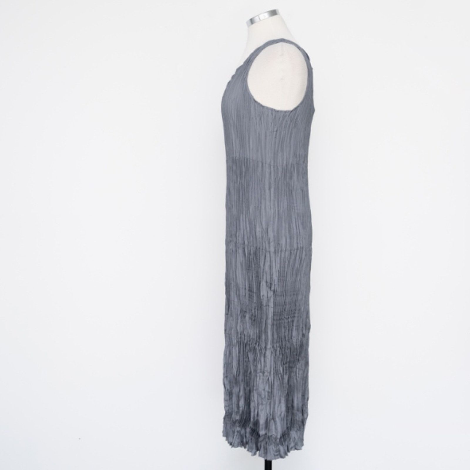 Eileen Fisher Eileen Fisher. Cushed Silk Midi Dress. Size L / US 10 / IT 46 - 7 Thumbnail