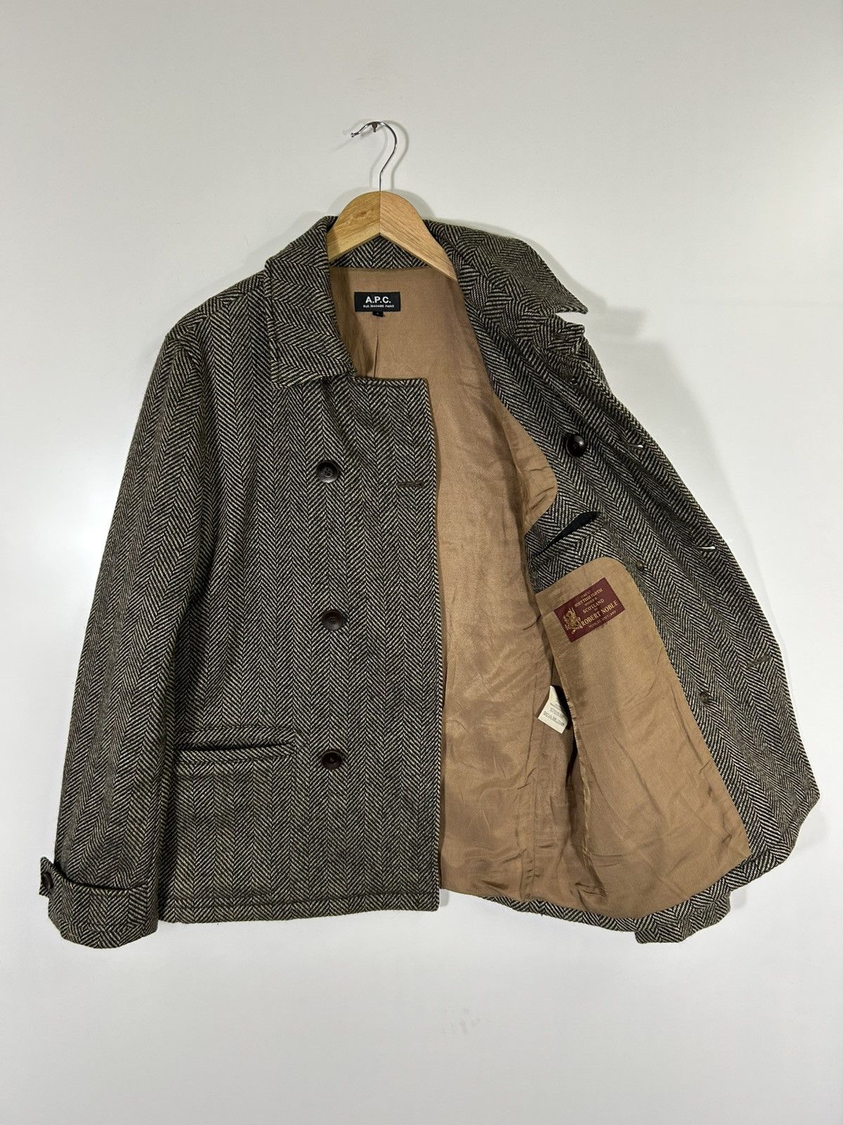 A.P.C. A.P.C. x Robert Noble Wool Herringbone Vintage Tweed Jacket Size US M / EU 48-50 / 2 - 9 Thumbnail