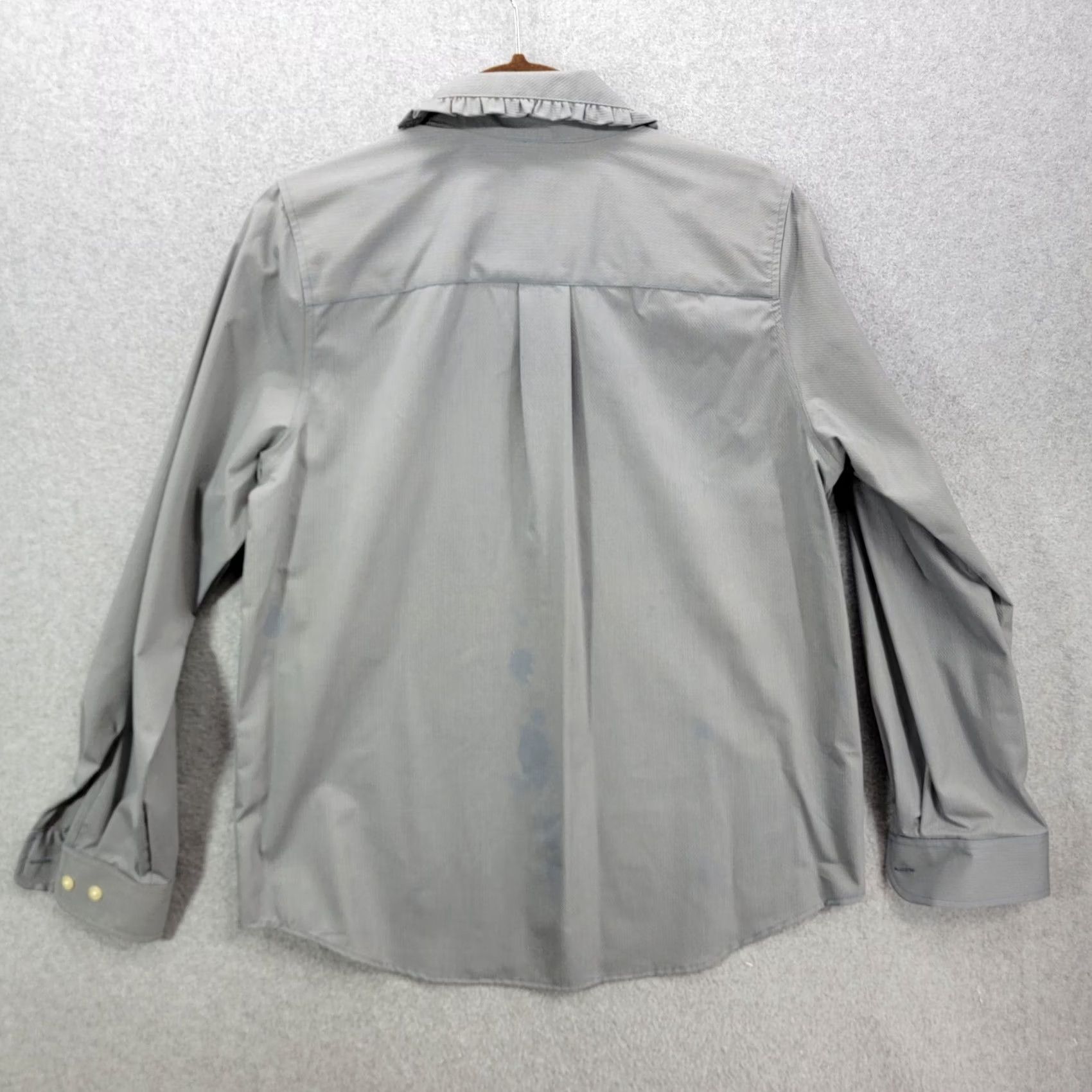 Orvis Orvis Women’s Wrinkle Free Shirt Size 10 Ruffle Collar Blue Striped Button-Up Shirt Women Regular XS Size L / US 10 / IT 46 - 5 Thumbnail