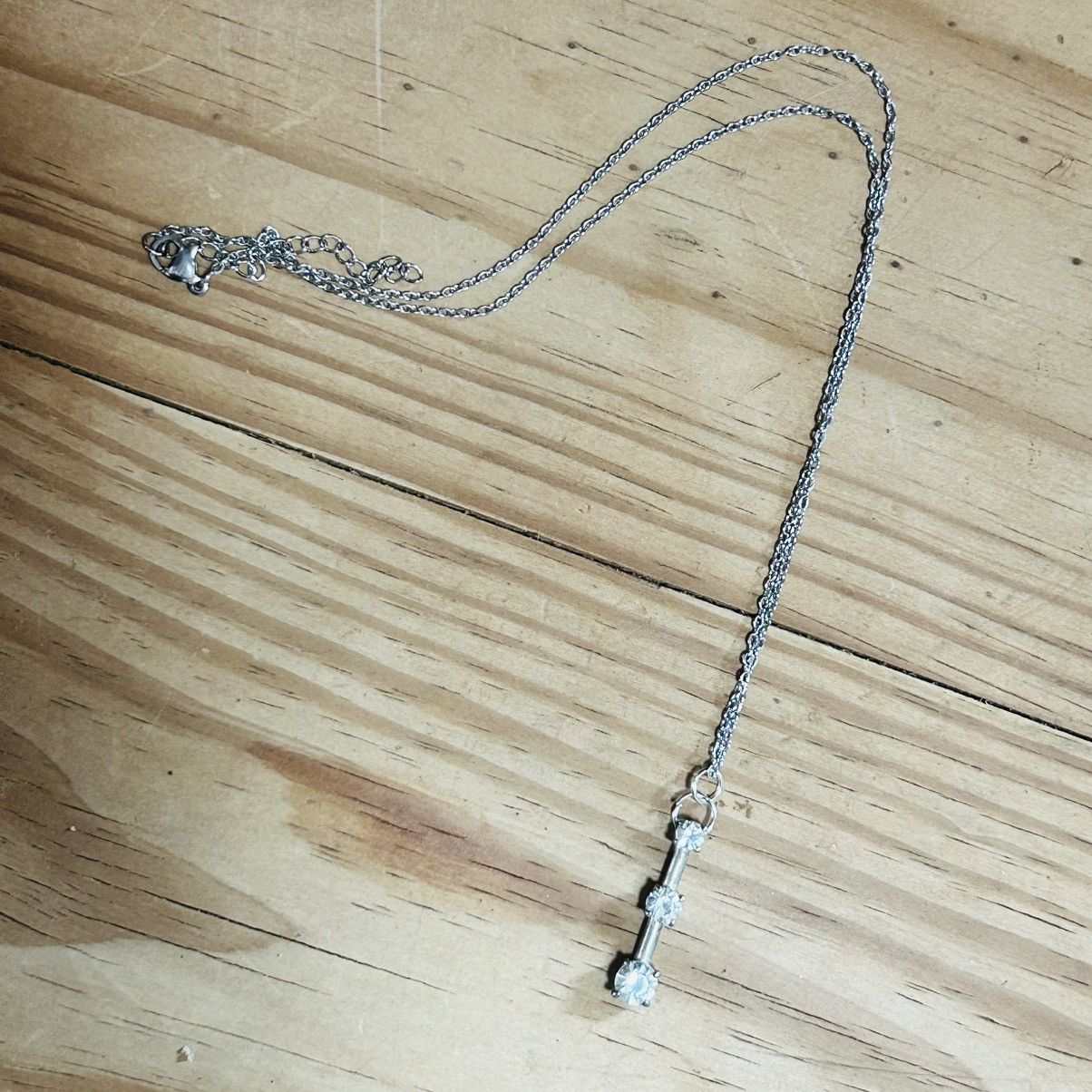 Handmade Handcrafted salvaged vintage triple graduated glass necklace Size ONE SIZE - 7 Thumbnail