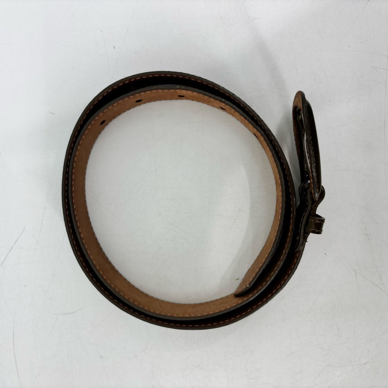 Other Talbots Womens Size Small Patent Leather Brown Belt Career Size 28 - 9 Thumbnail