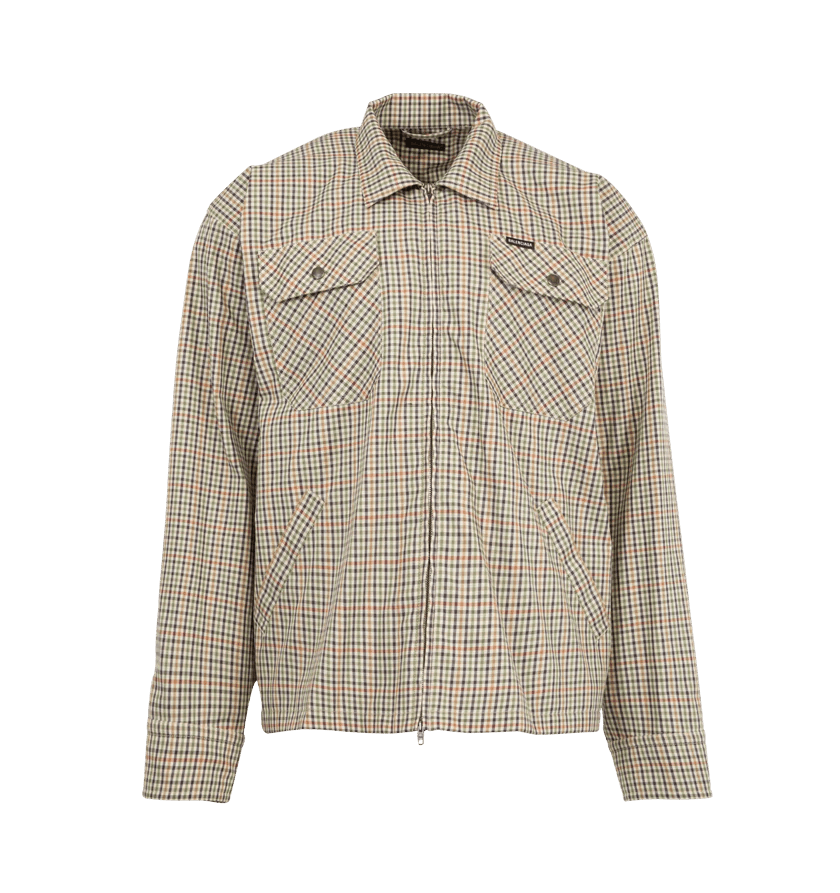 o1h1sh11225 Zip-Up Shirt in Beige/Khaki
