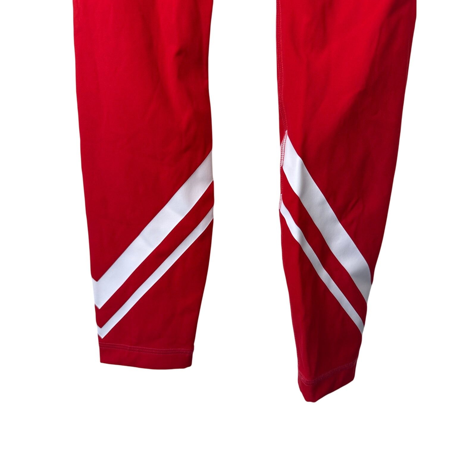 Tory Burch TORY BURCH Cropped Chevron Athletic Leggings Red White Size 27" / US 4 / IT 40 - 4 Thumbnail