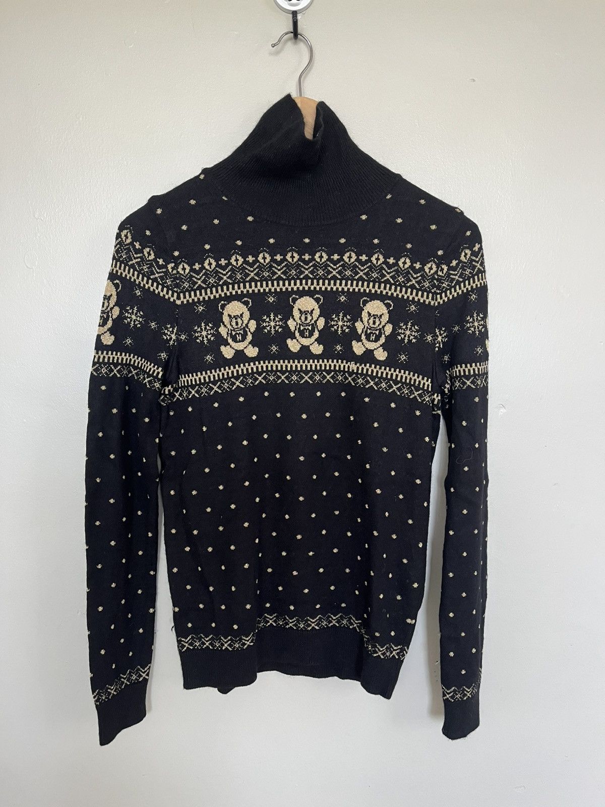 Hysteric Glamour 90s Hysteric Glamour Knit Turtleneck Bear Sweater Size ONE SIZE - 1 Thumbnail