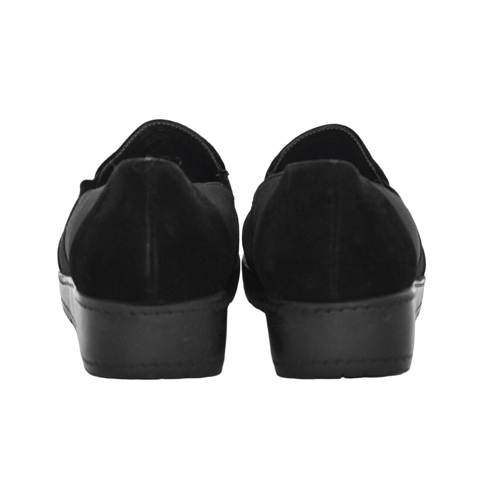 Stuart Weitzman STUART WEITZMAN Black Suede Sides Low Wedge Pump Shoes 7.5 M Size US 7.5 / IT 37.5 - 4 Thumbnail