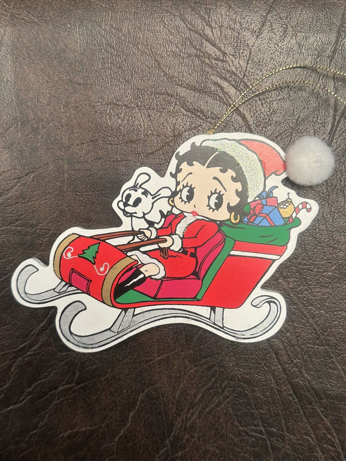 Other Betty Boop Sleigh Ornament in Red and Green Size ONE SIZE - 2 Thumbnail