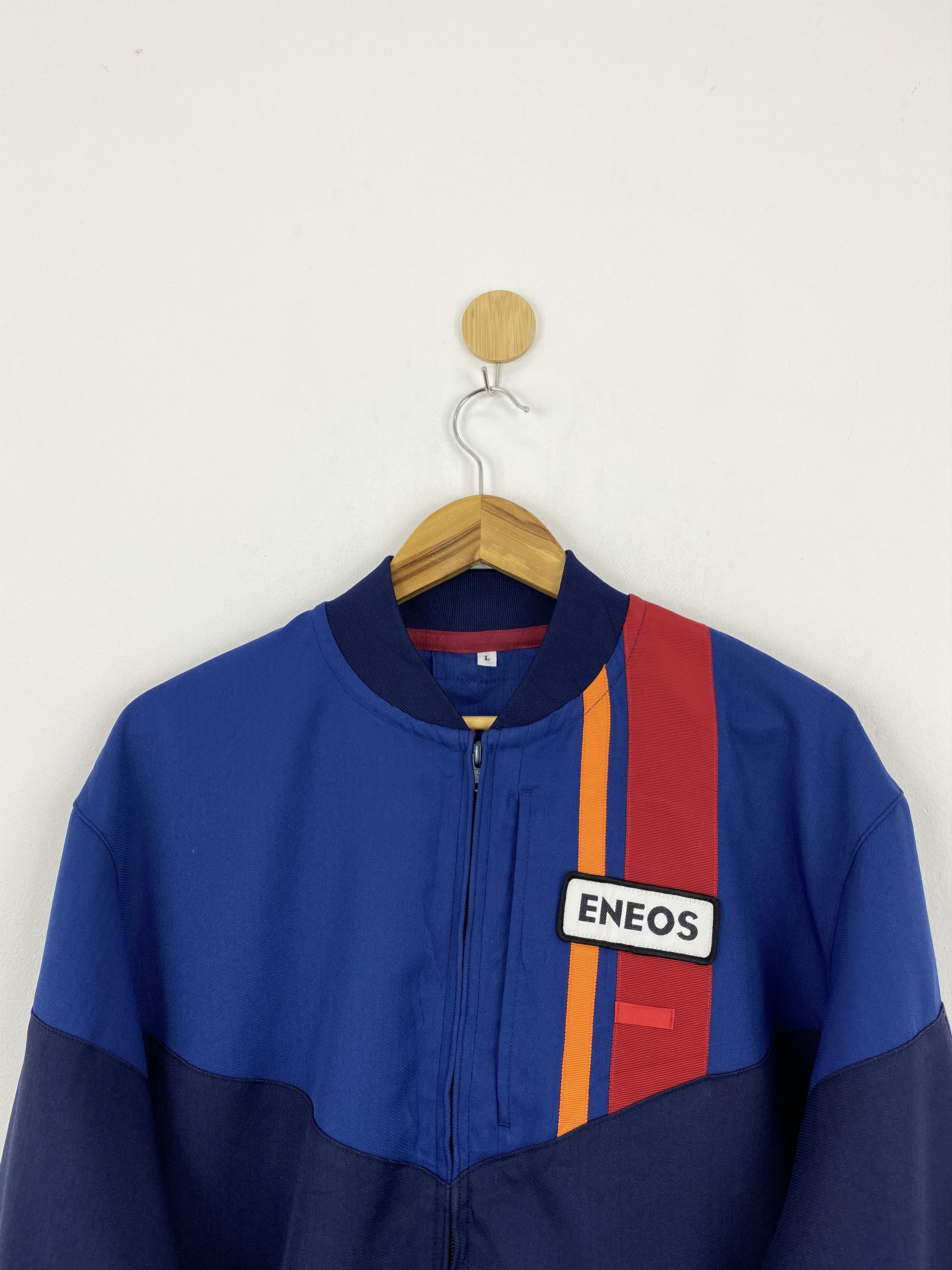 Japanese Brand Vintage Eneos Inital D Racing Workers Jacket J1781 Size US L / EU 52-54 / 3 - 2 Thumbnail